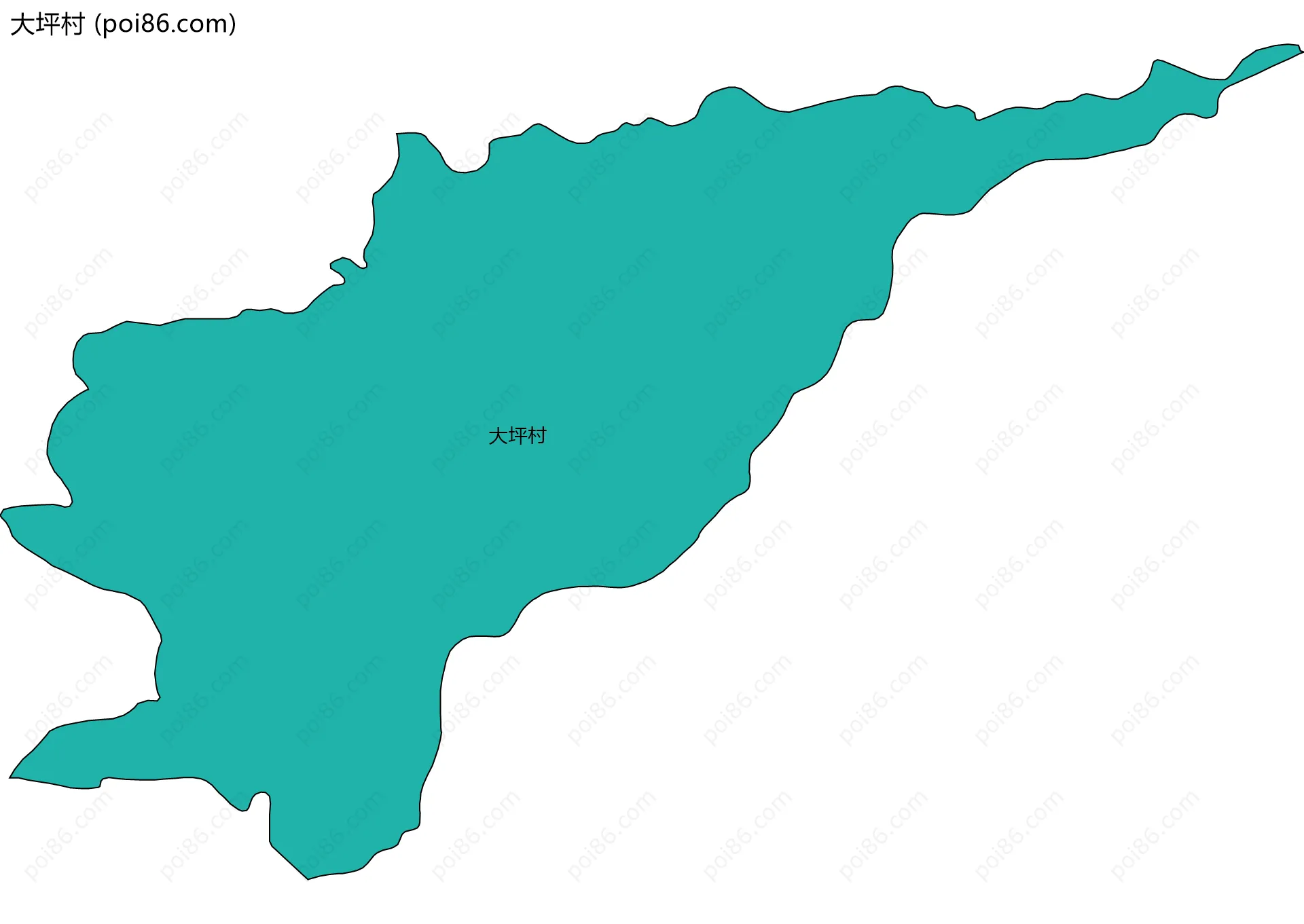 大坪村边界地图