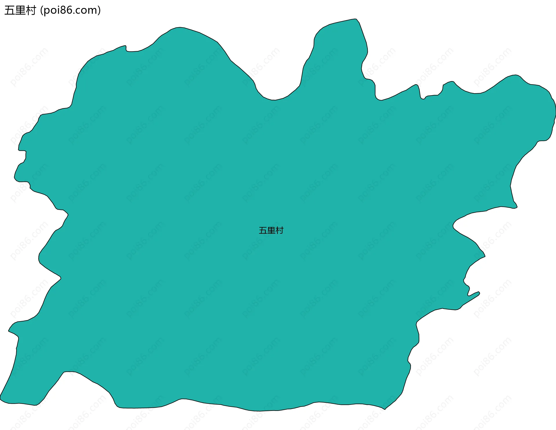 五里村边界地图