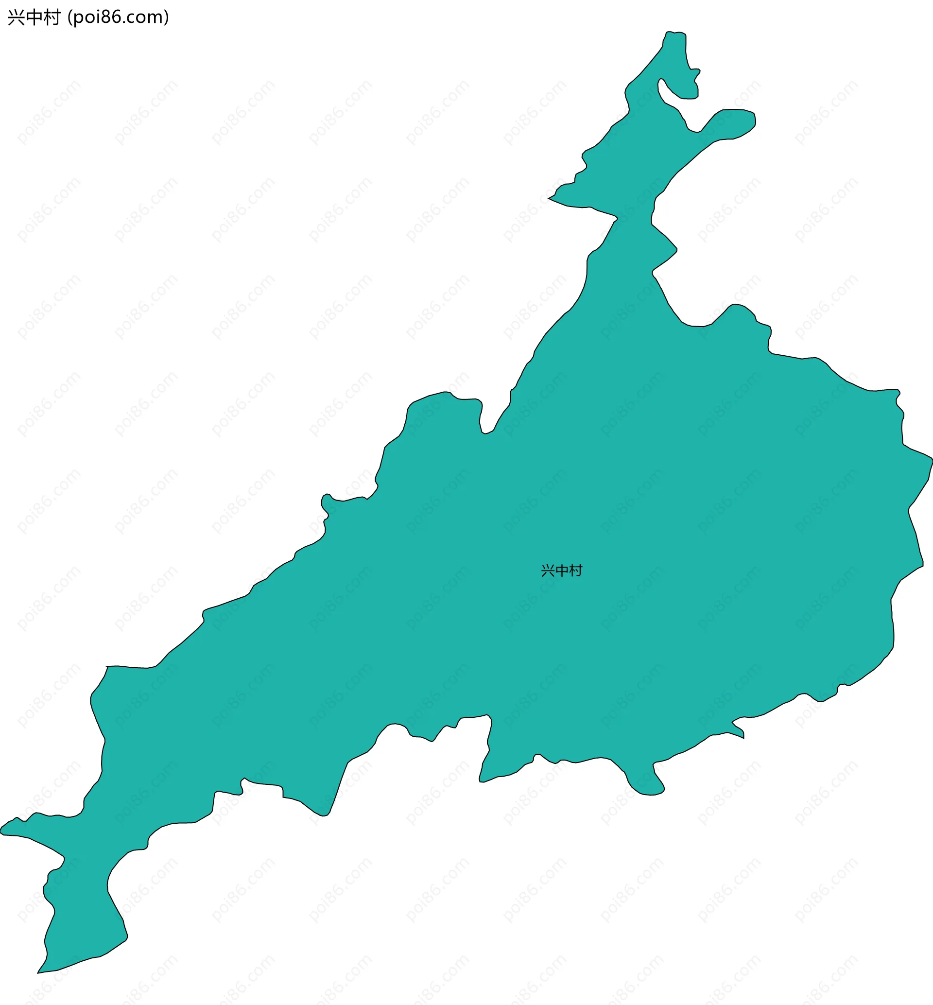 兴中村边界地图