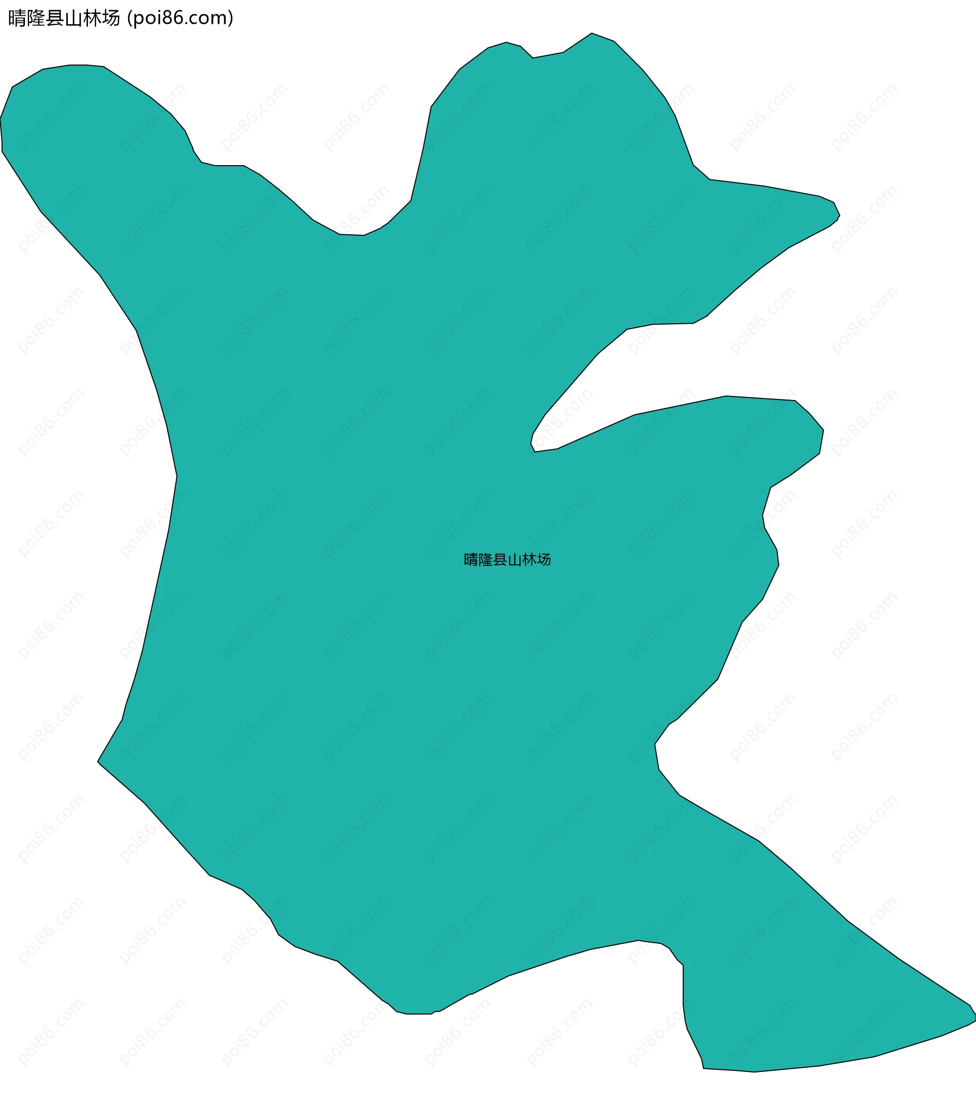 晴隆县山林场边界地图