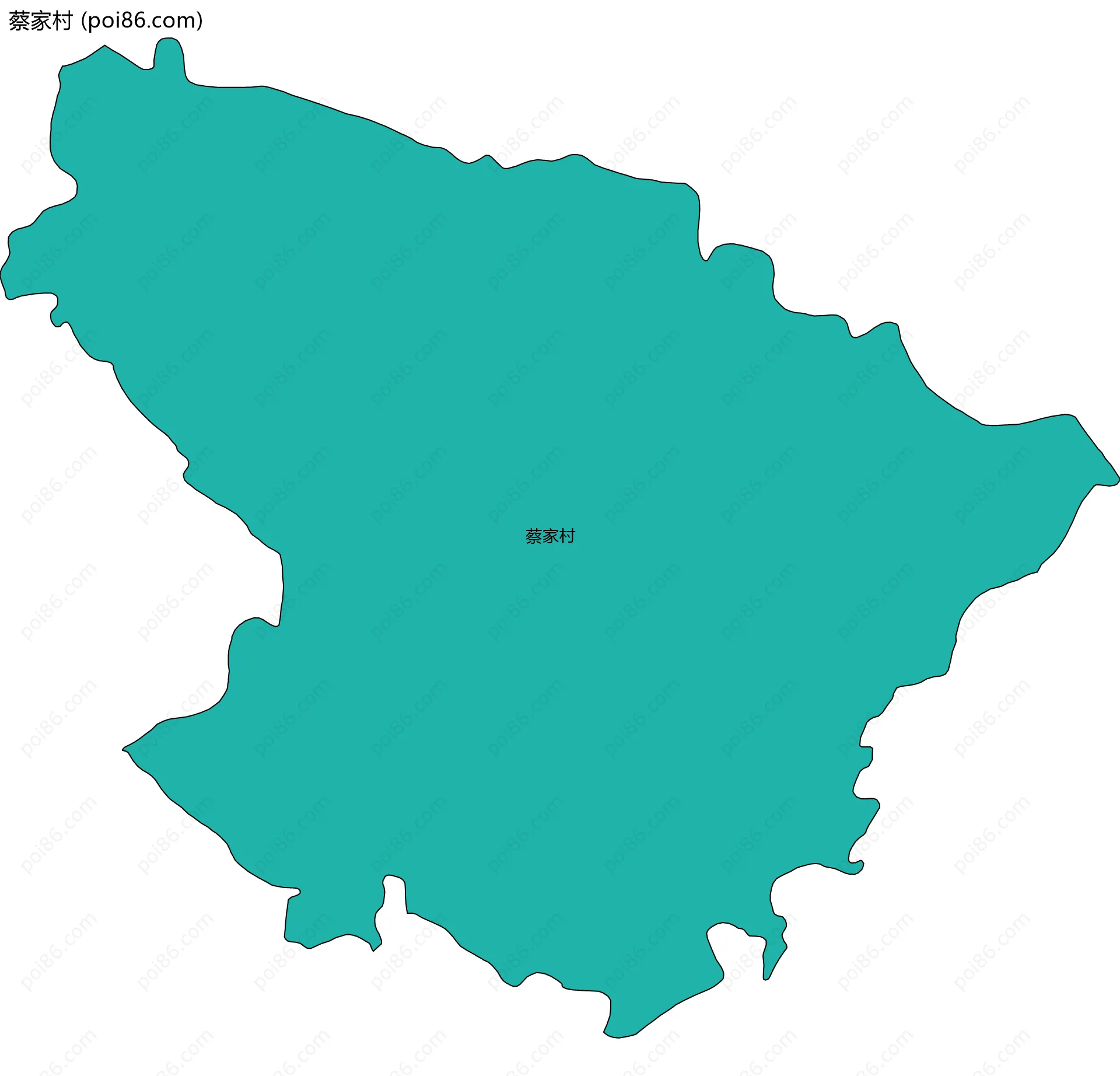 蔡家村边界地图