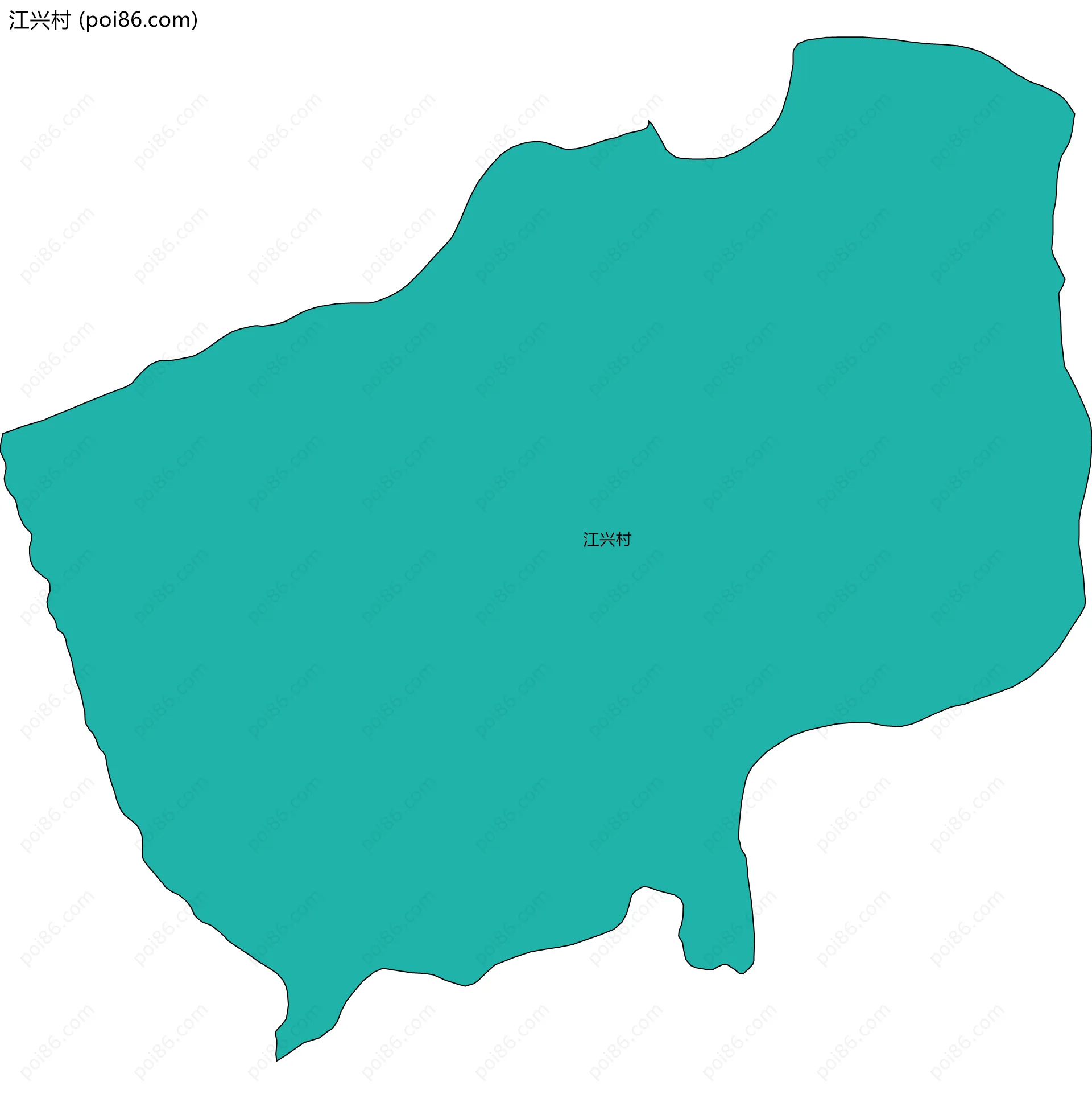 江兴村边界地图