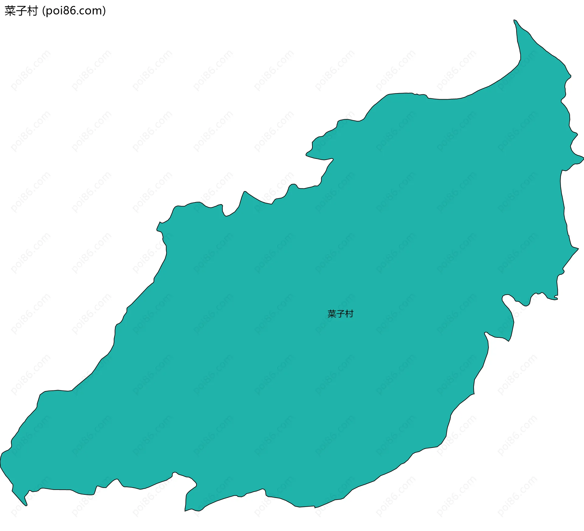 菜子村边界地图