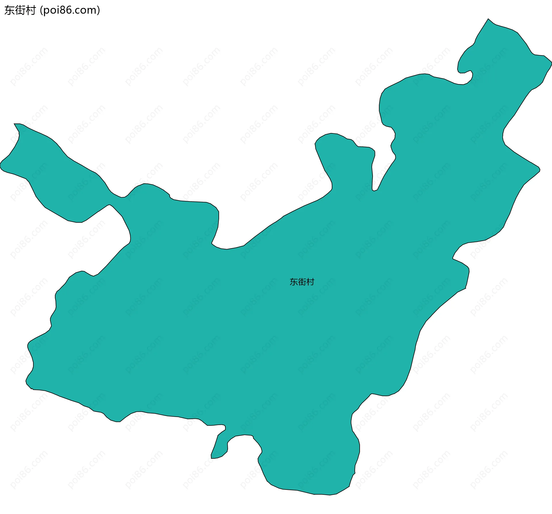 东街村边界地图