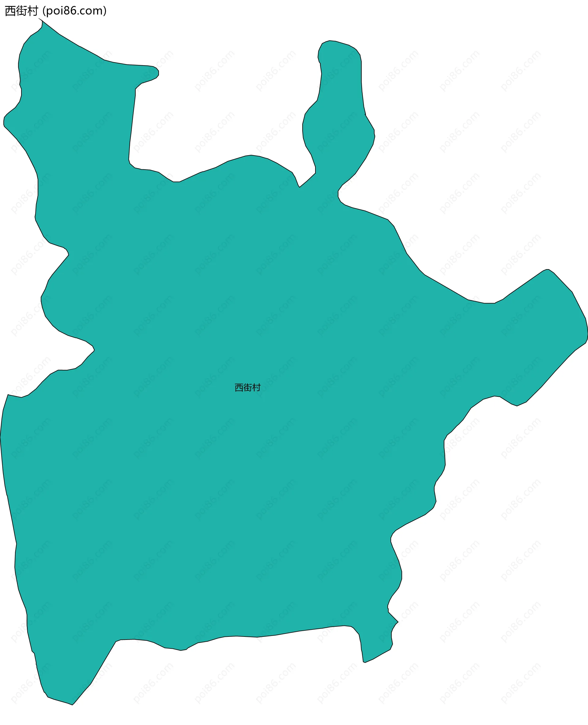 西街村边界地图