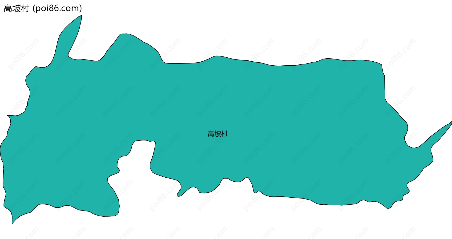 高坡村边界地图