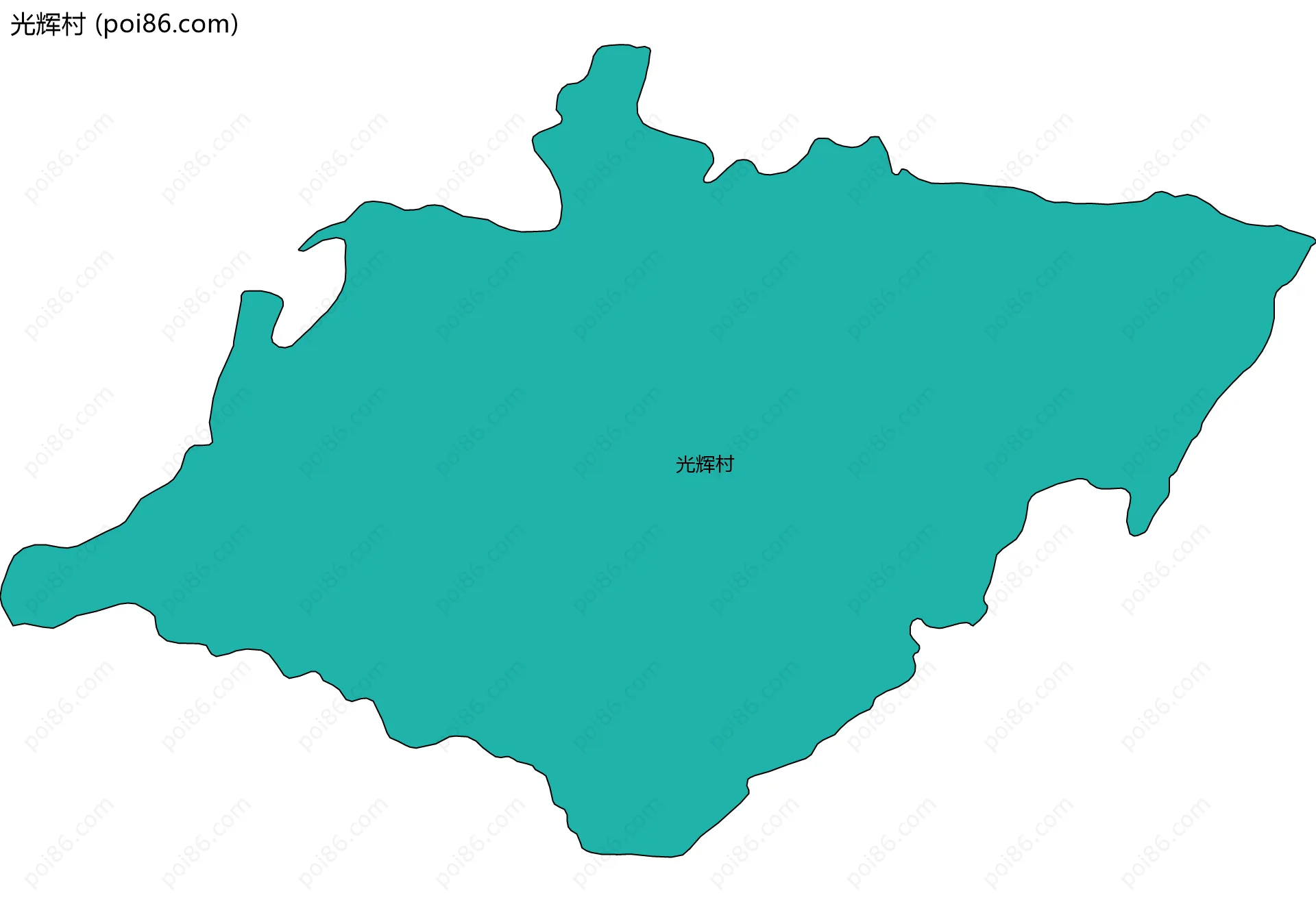光辉村边界地图