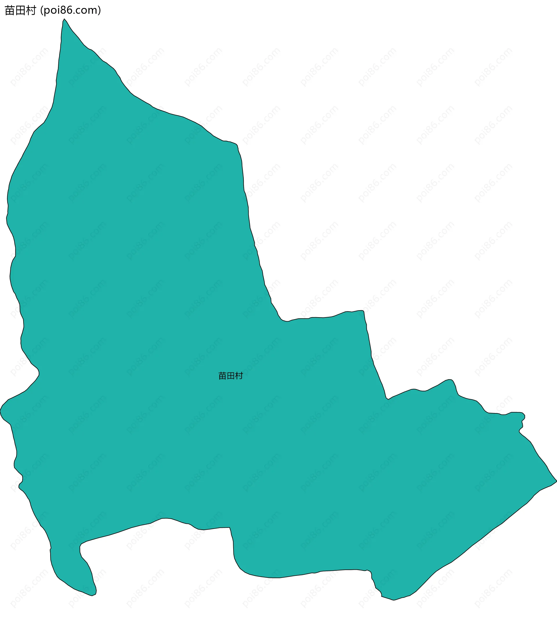 苗田村边界地图