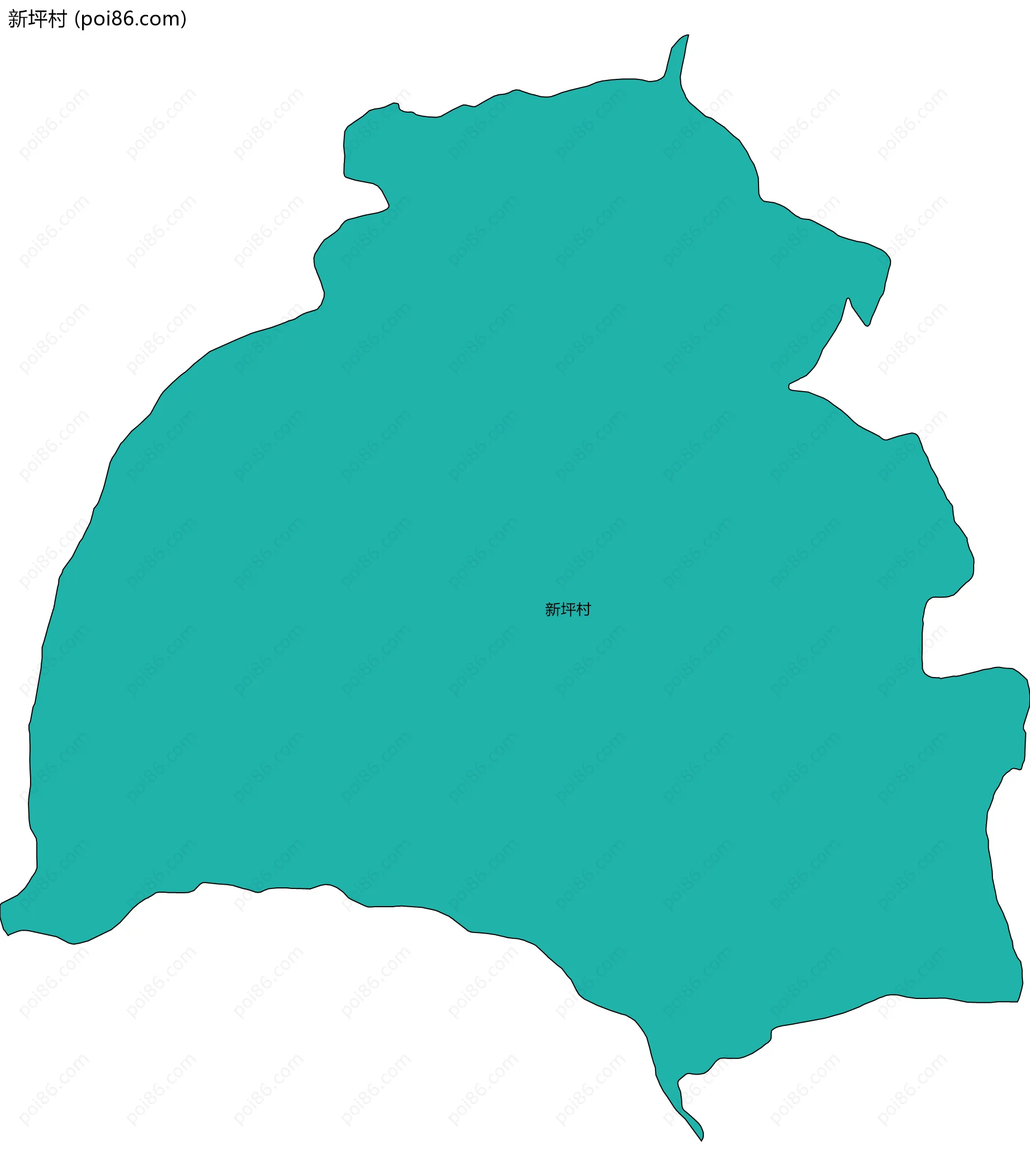 新坪村边界地图