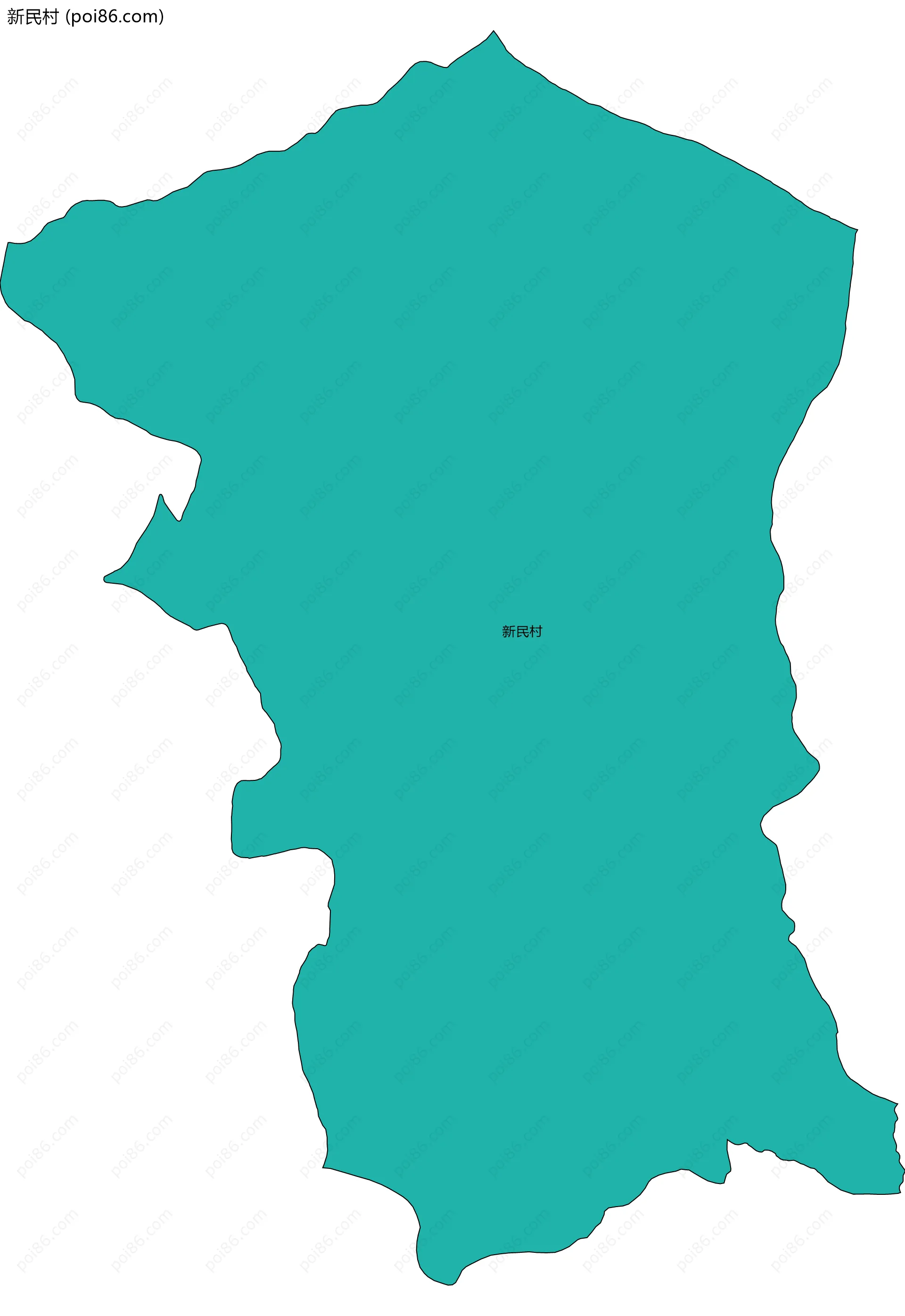 新民村边界地图