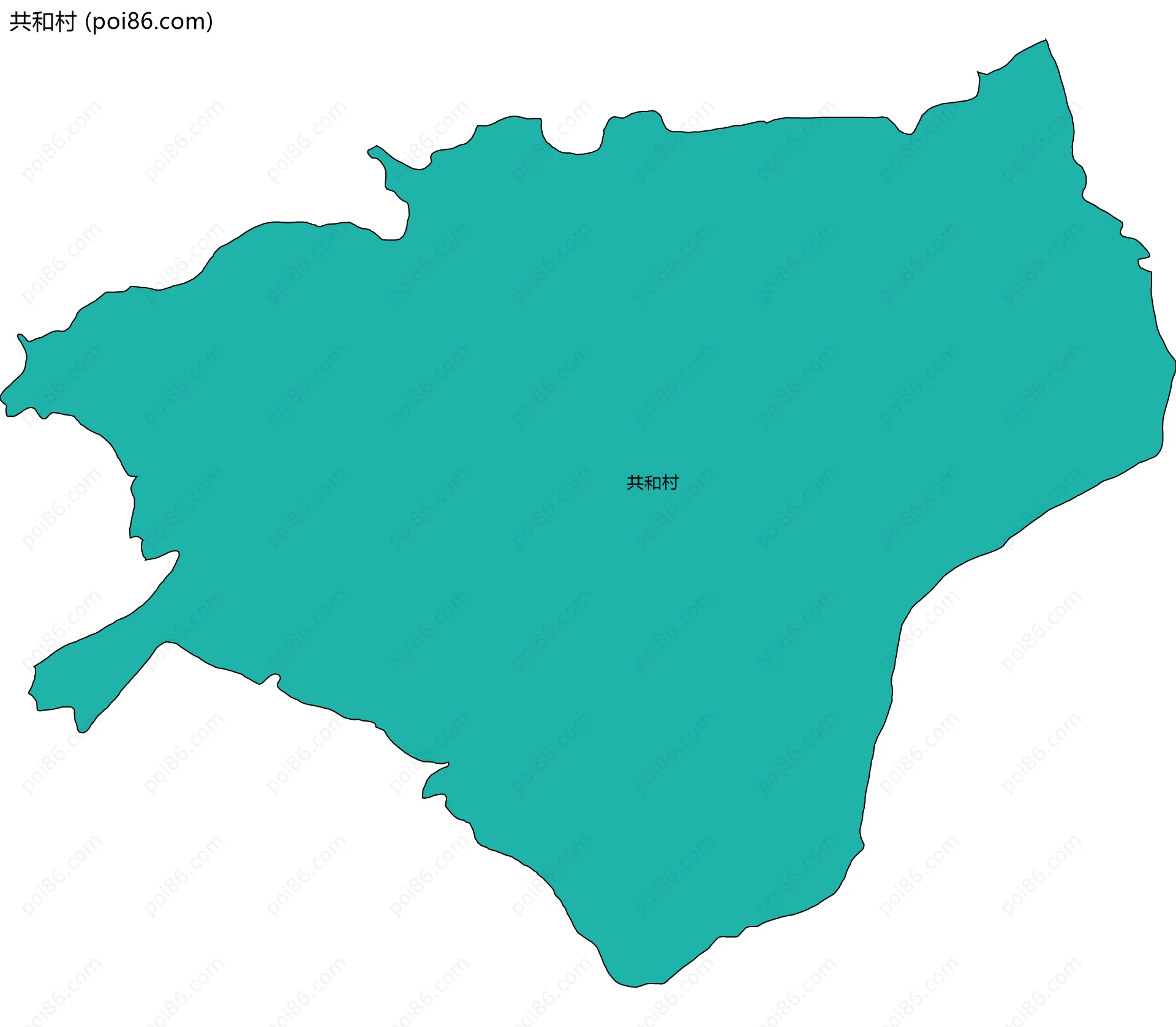 共和村边界地图
