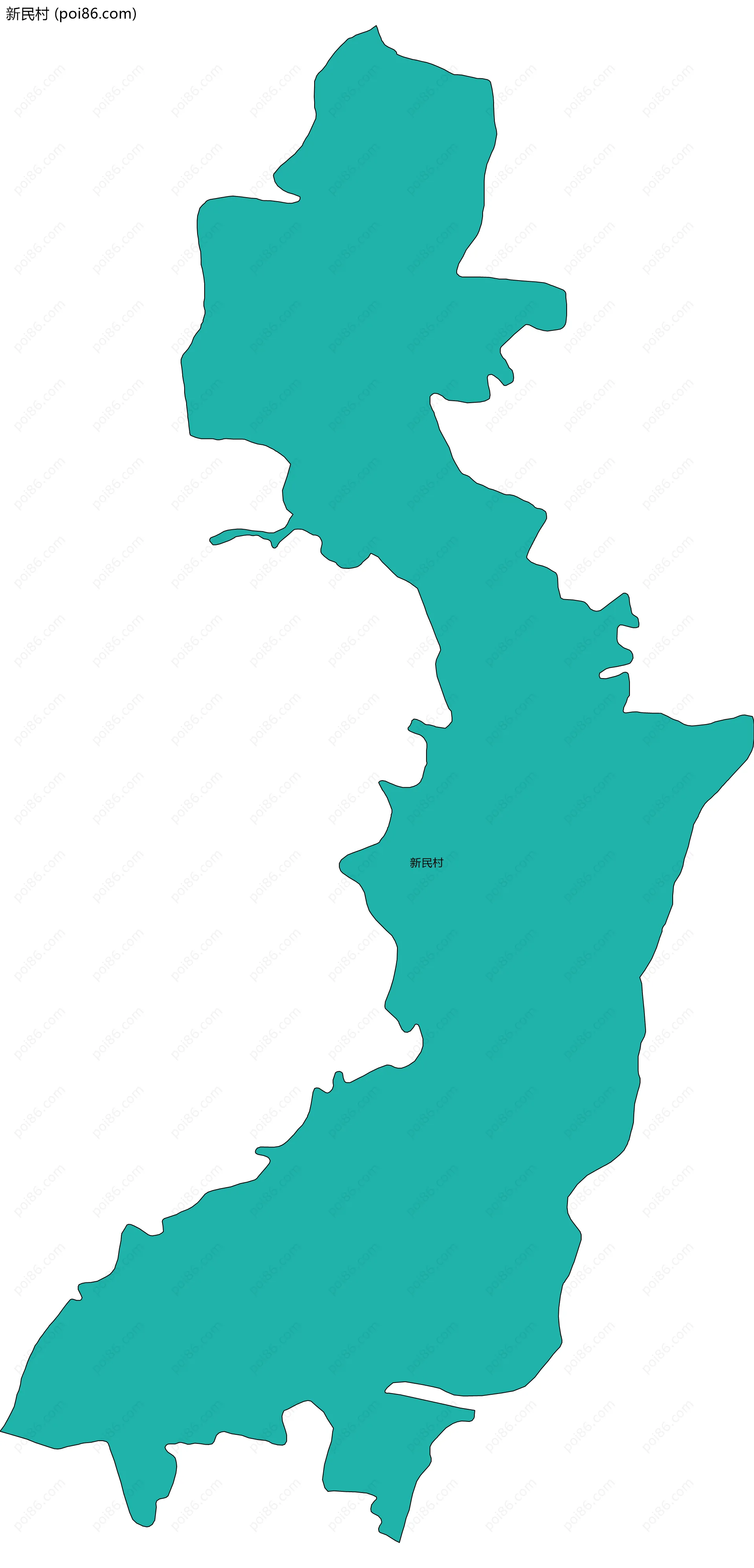 新民村边界地图