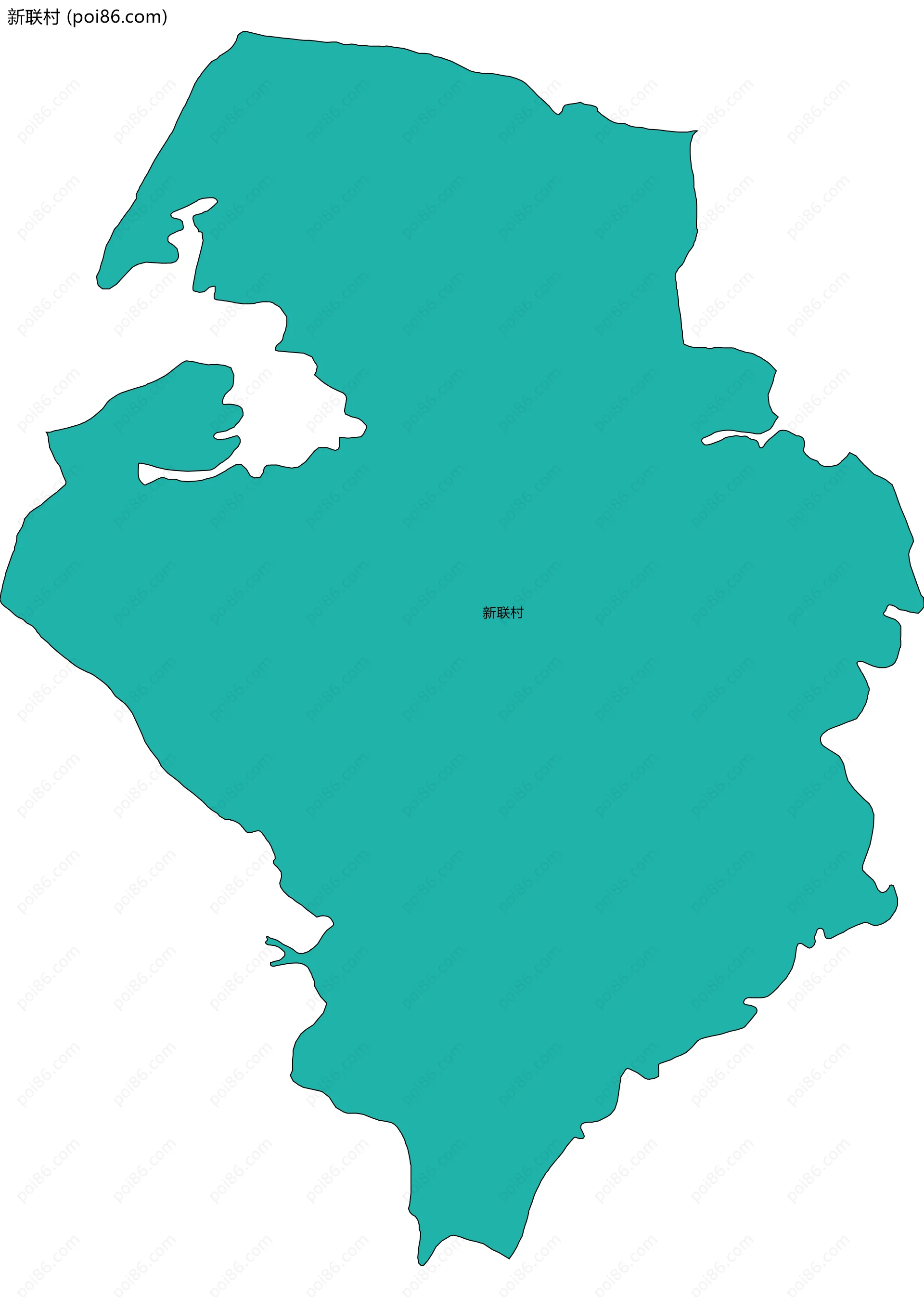新联村边界地图