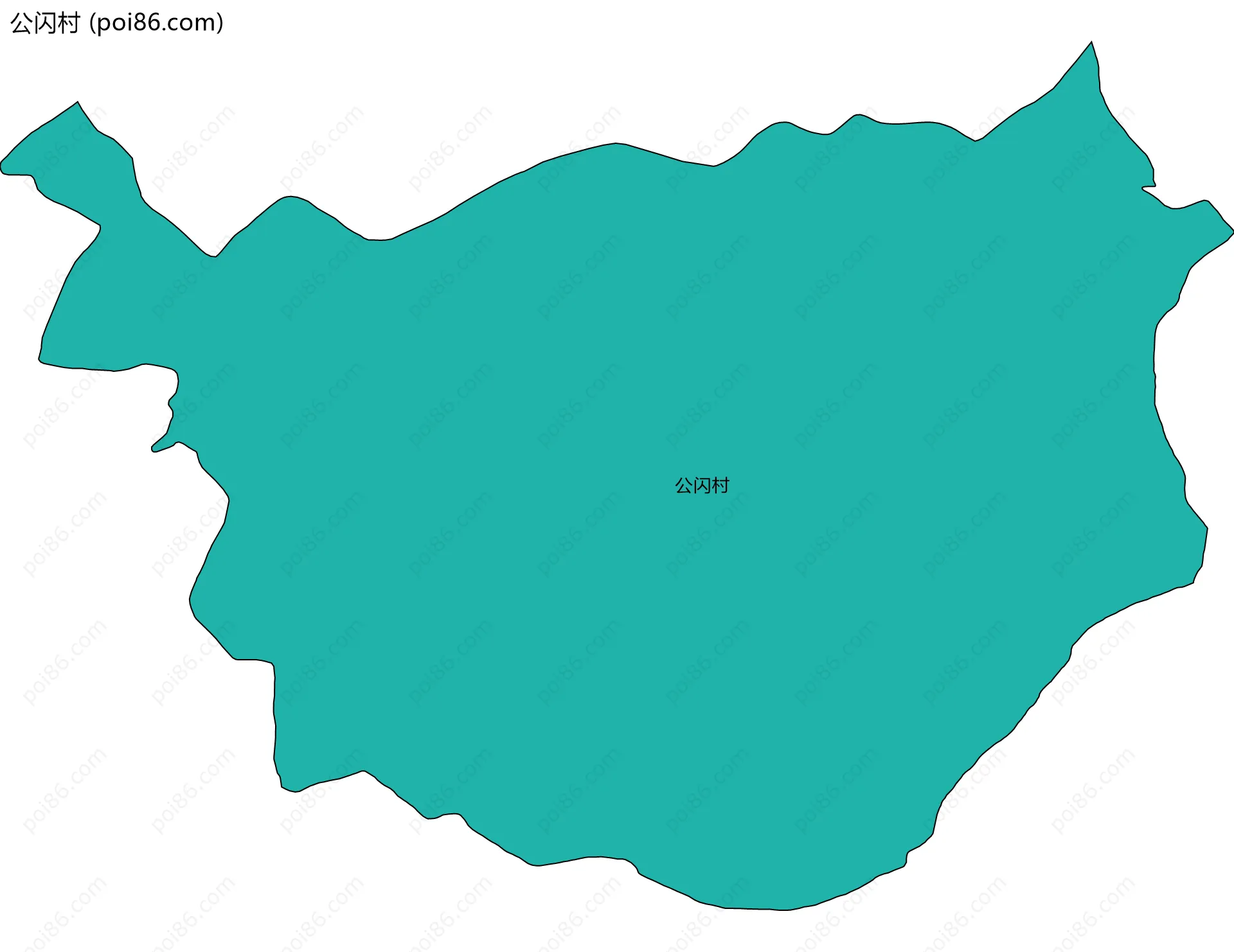 公闪村边界地图
