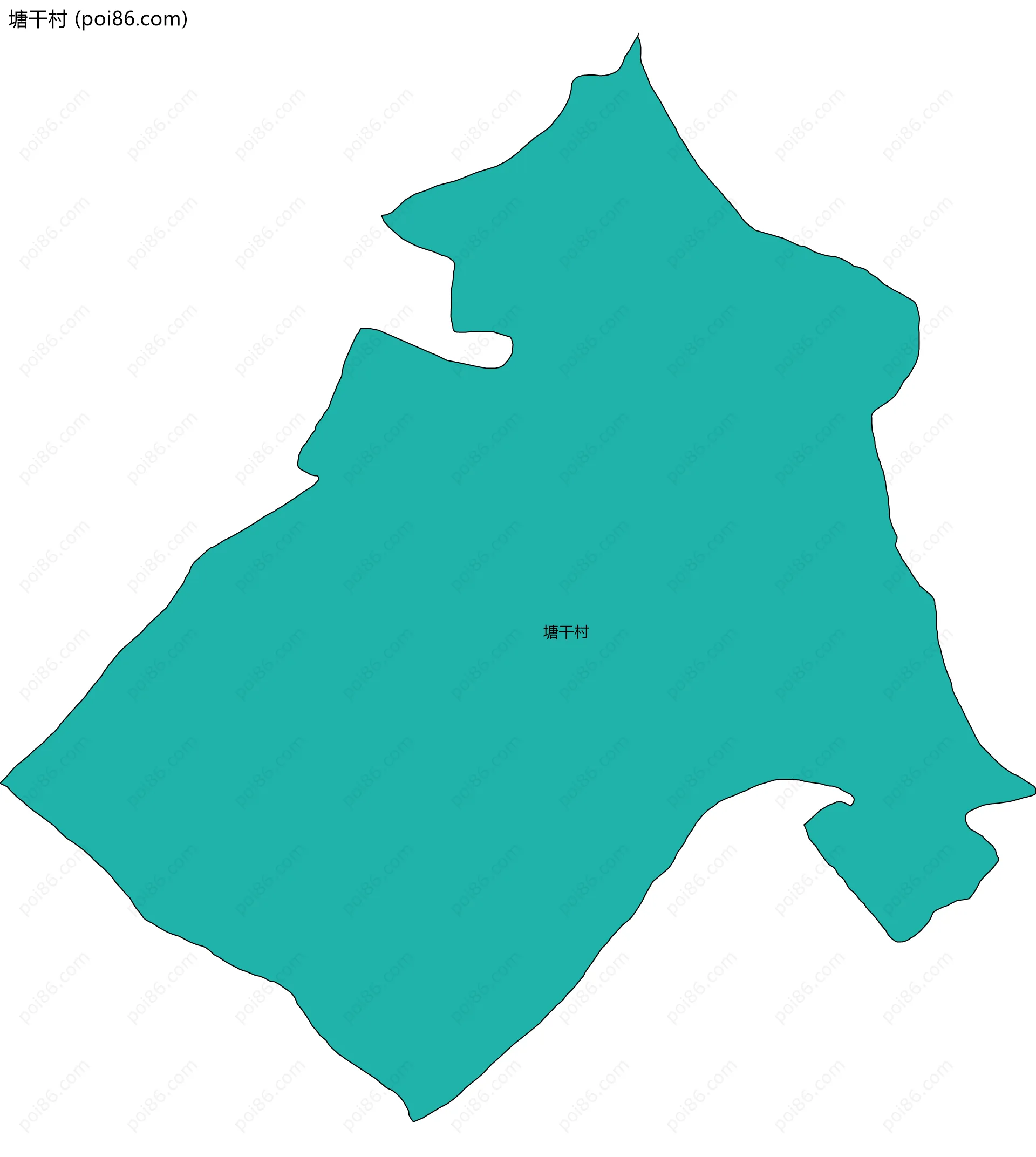 塘干村边界地图