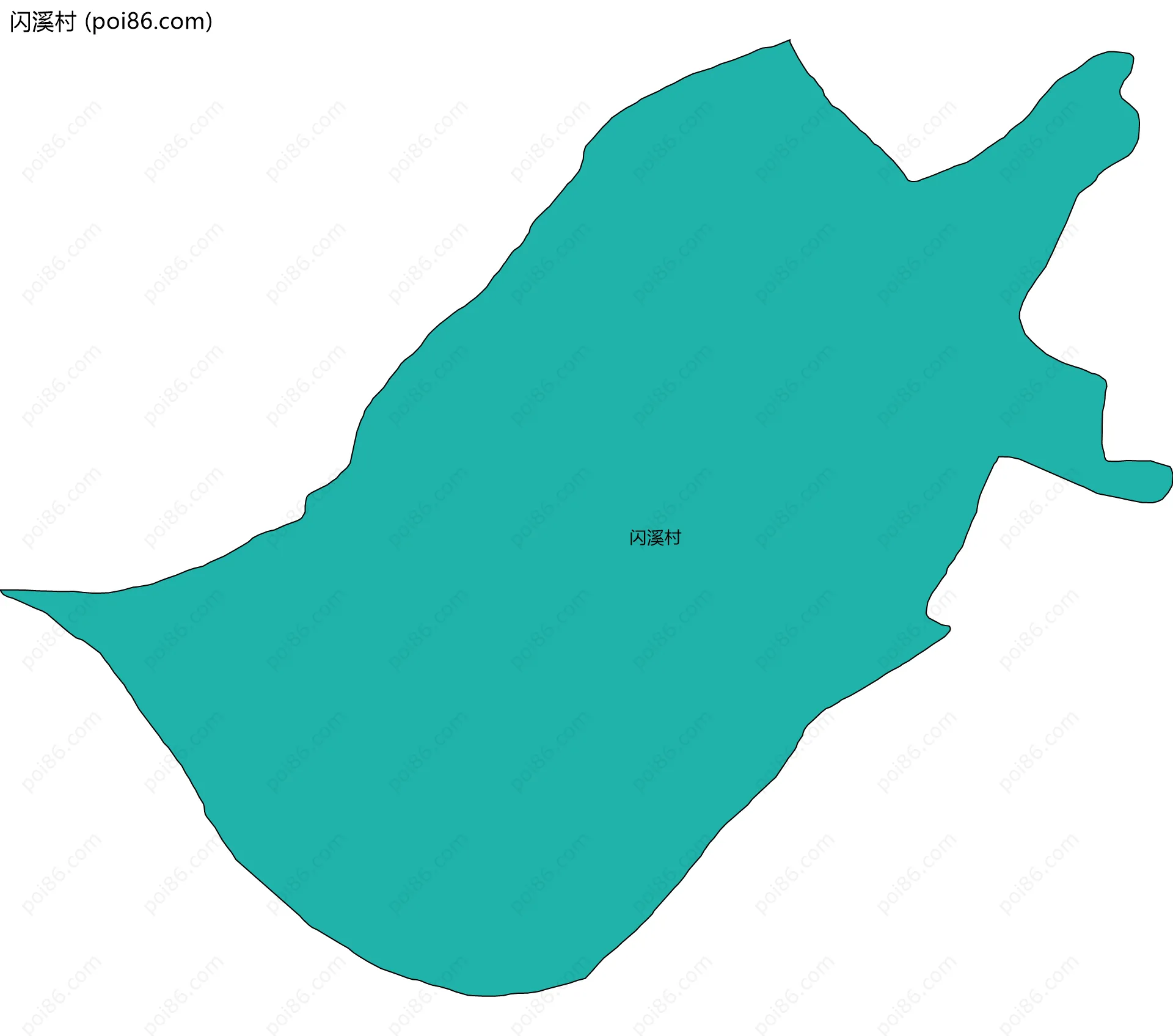 闪溪村边界地图