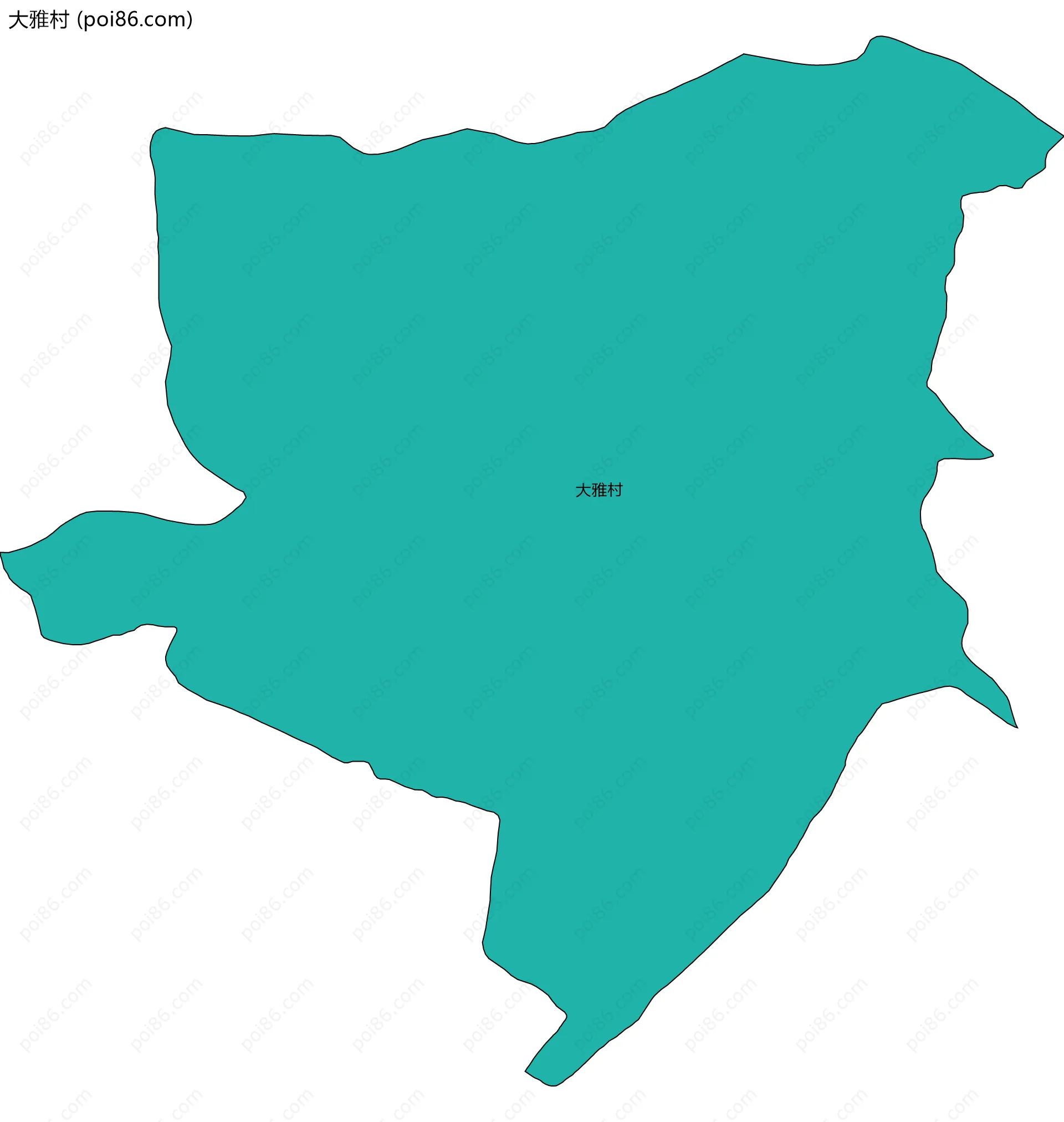 大雅村边界地图