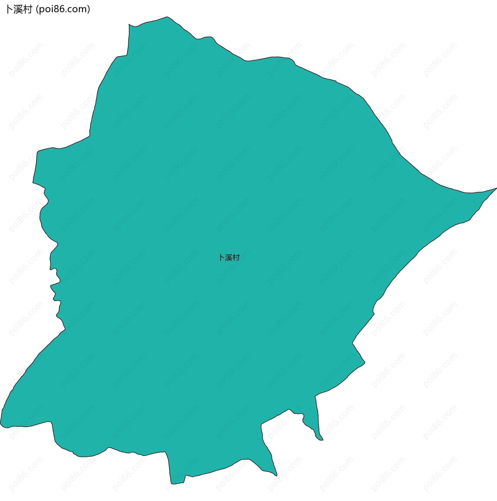 卜溪村边界地图