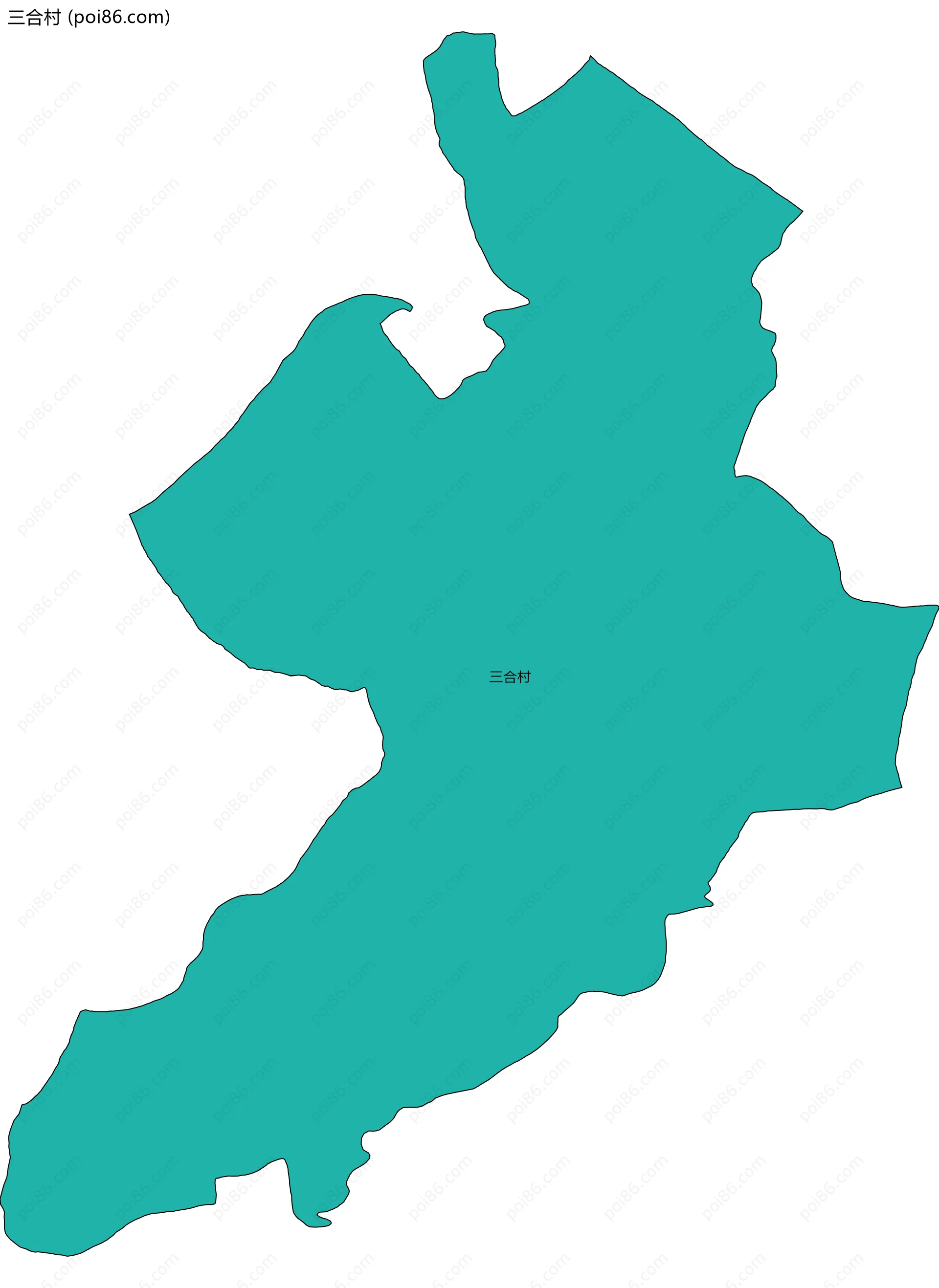 三合村边界地图