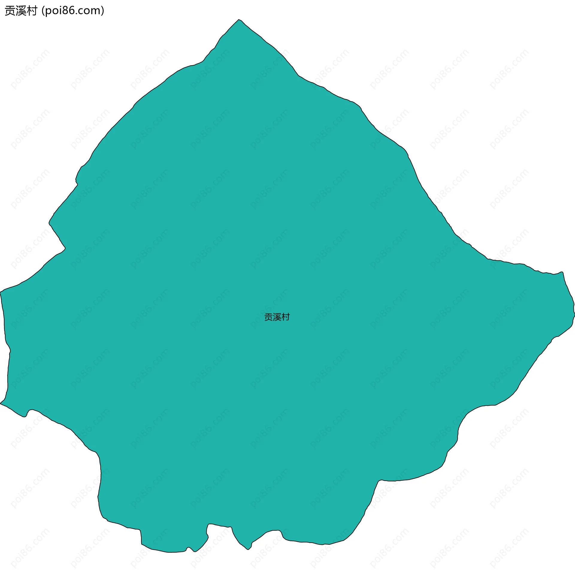 贡溪村边界地图