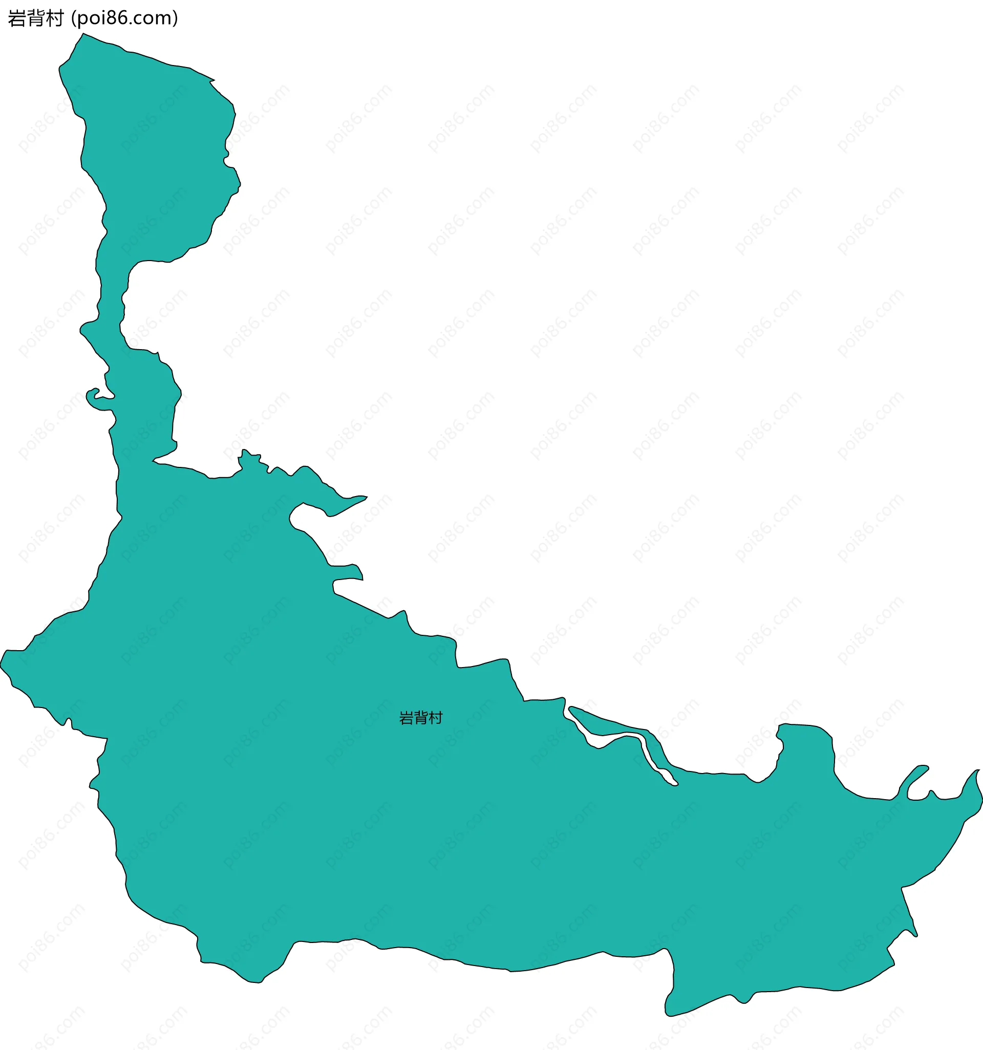 岩背村边界地图