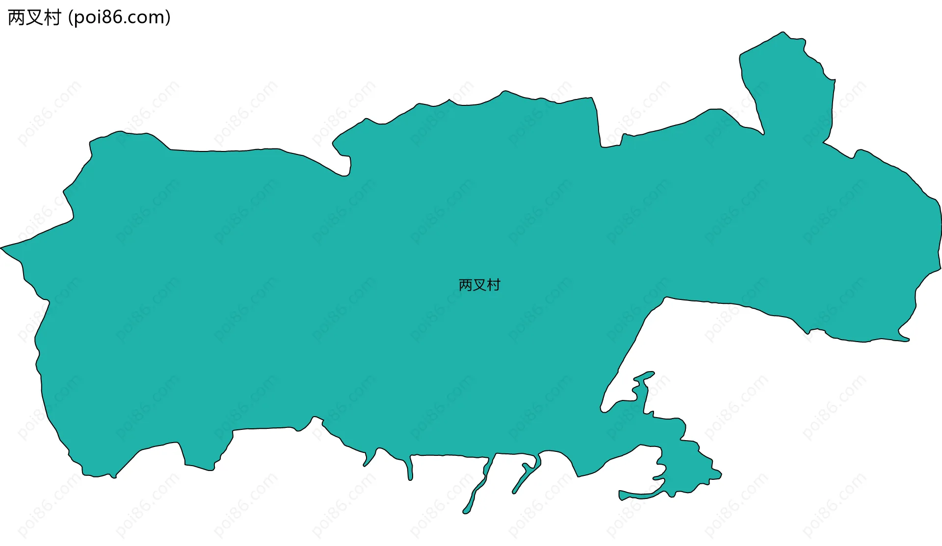 两叉村边界地图