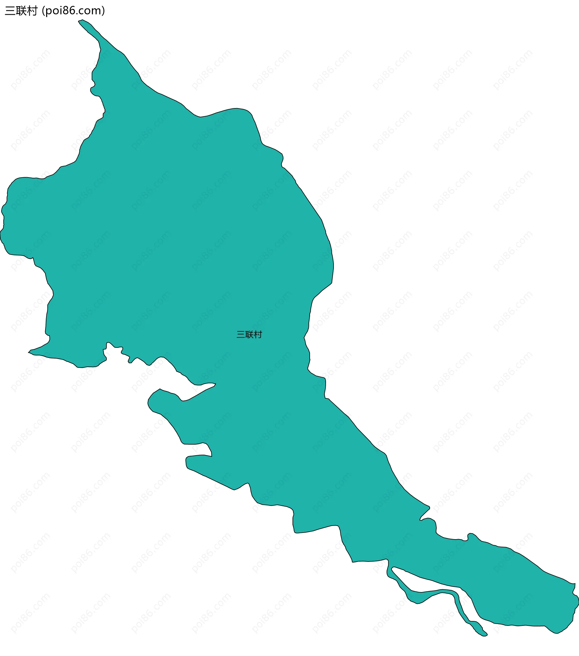 三联村边界地图