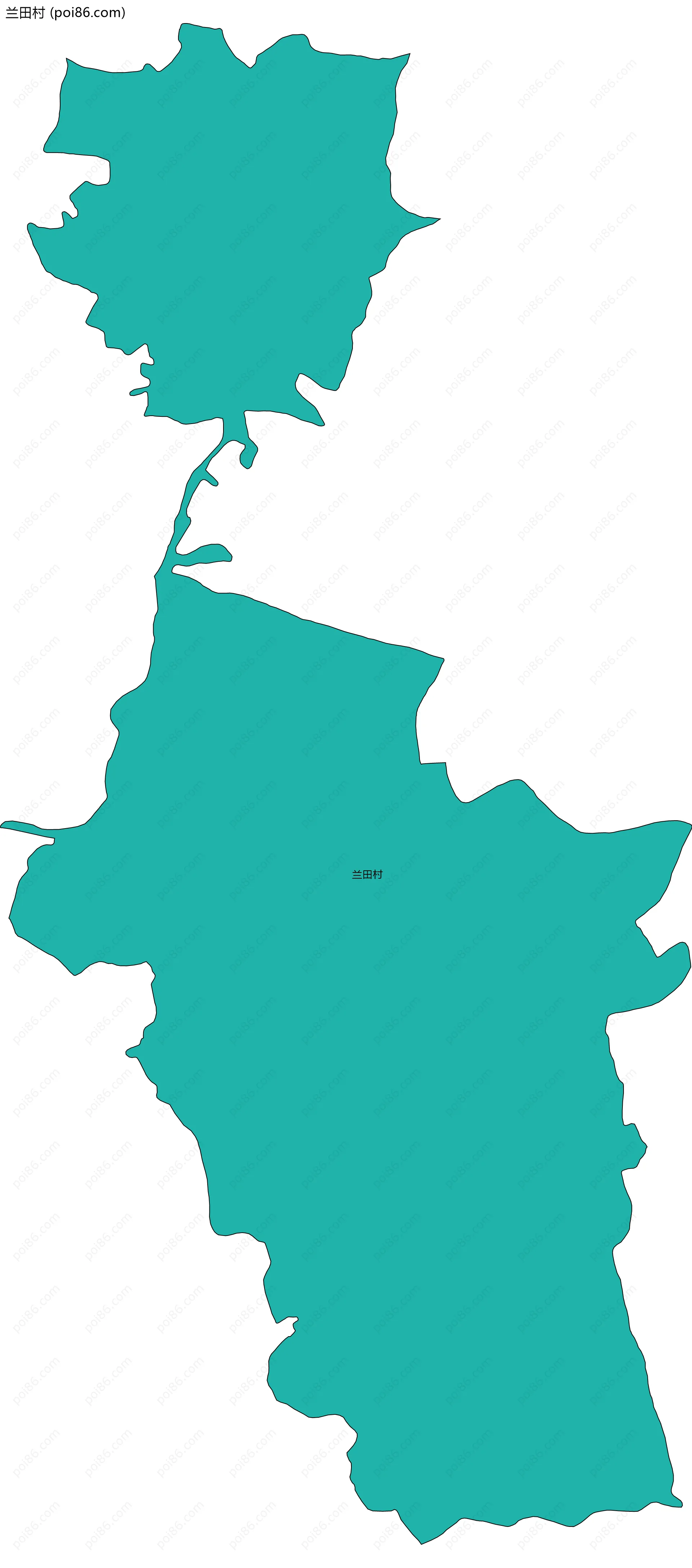 兰田村边界地图