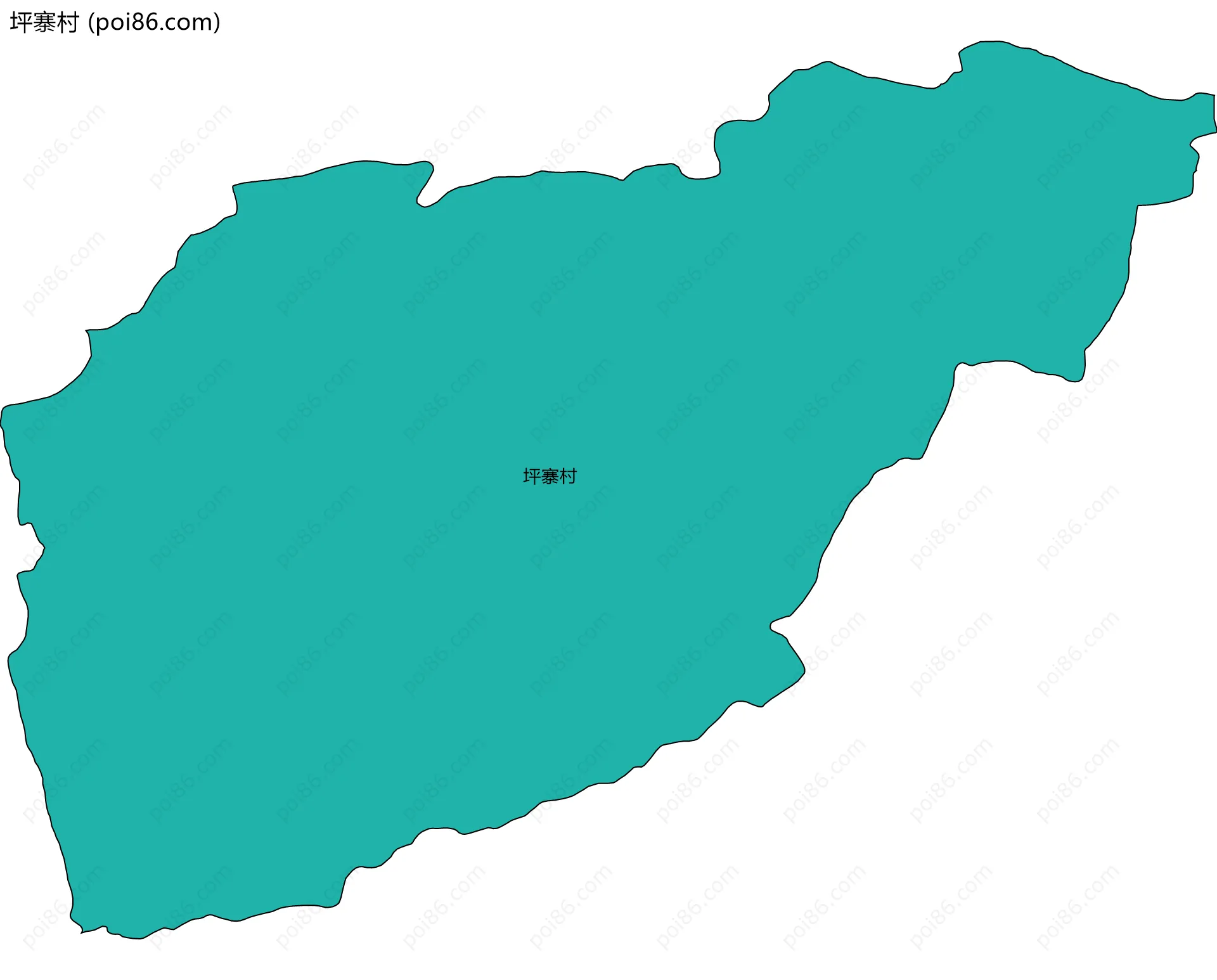 坪寨村边界地图