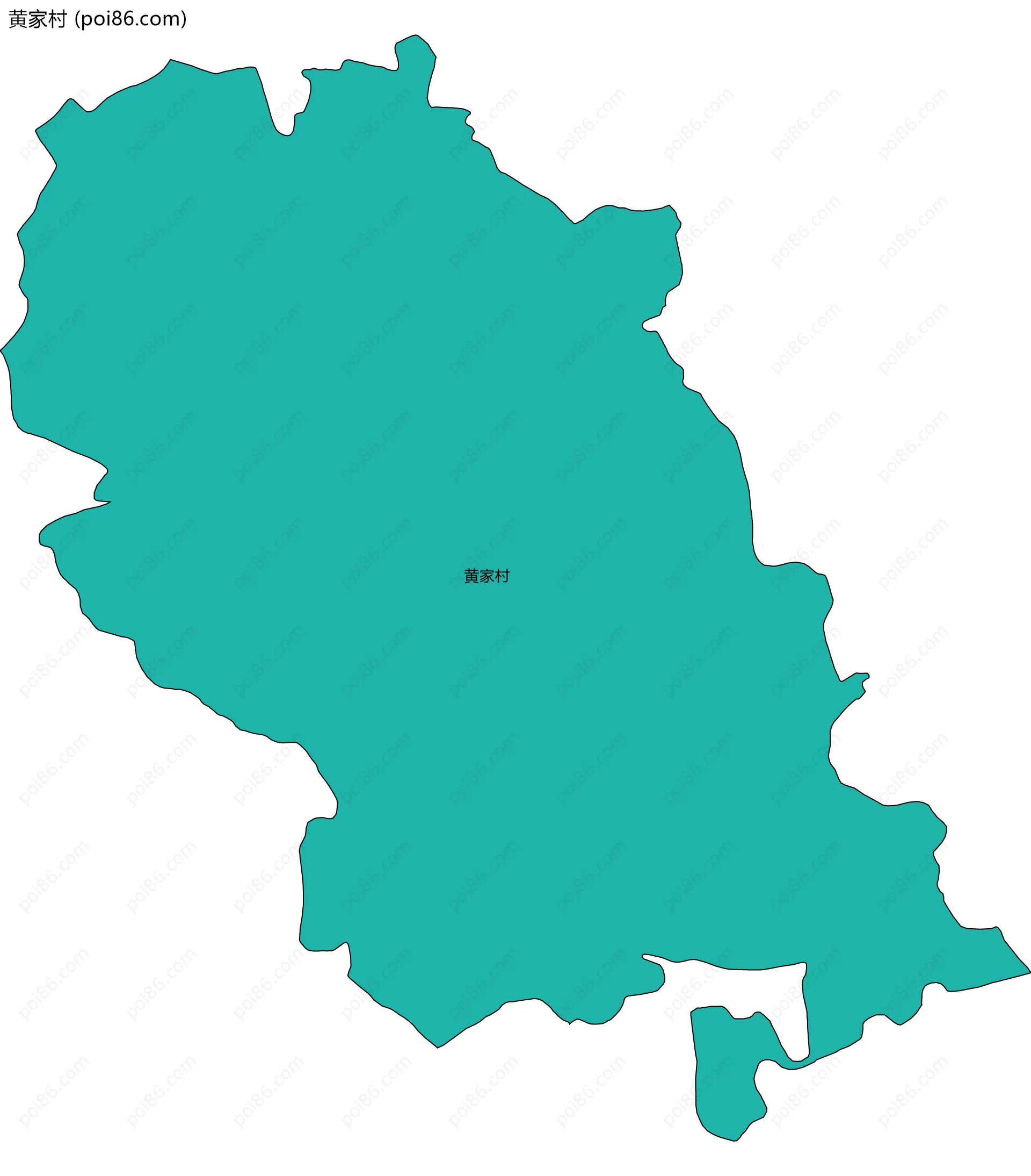 黄家村边界地图
