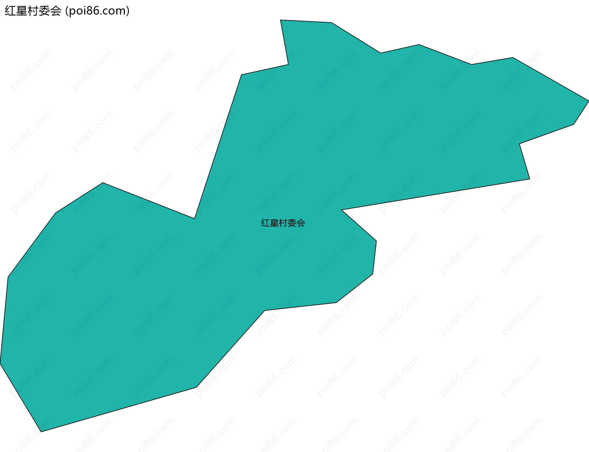 红星村委会边界地图