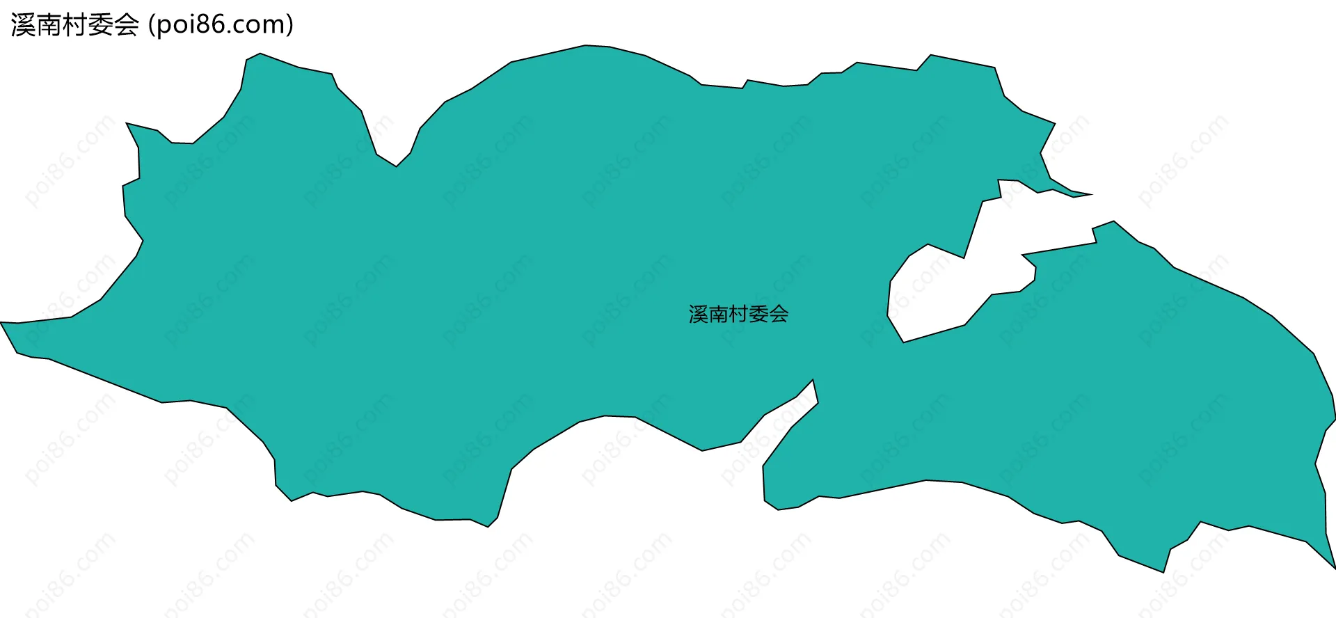 溪南村委会边界地图