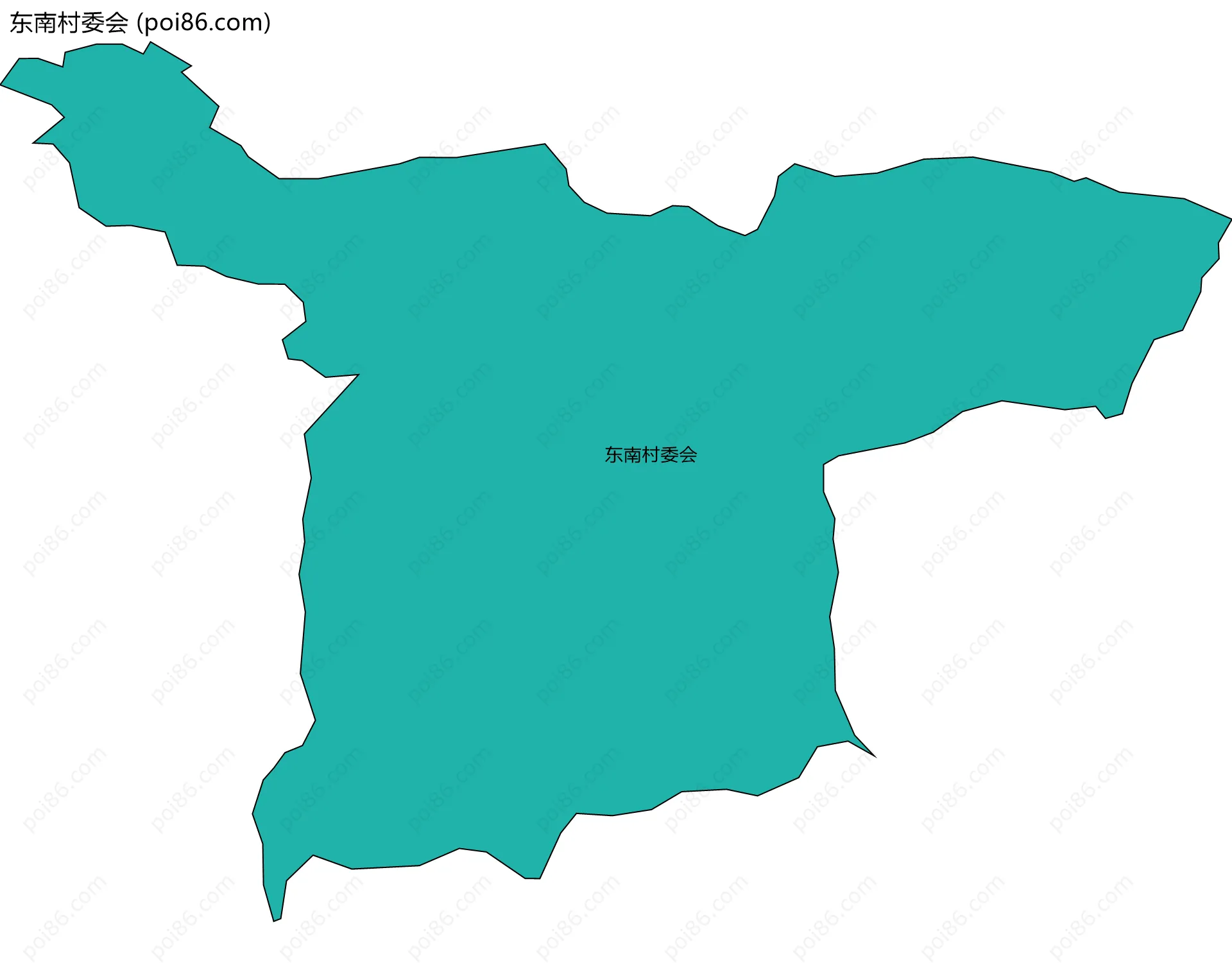 东南村委会边界地图