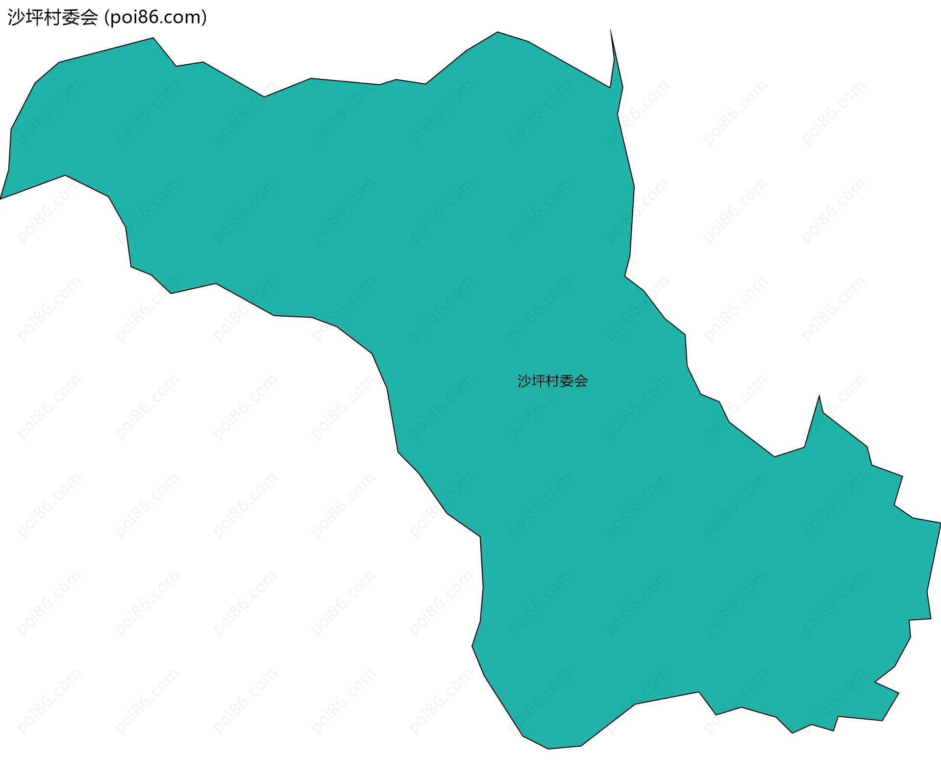 沙坪村委会边界地图