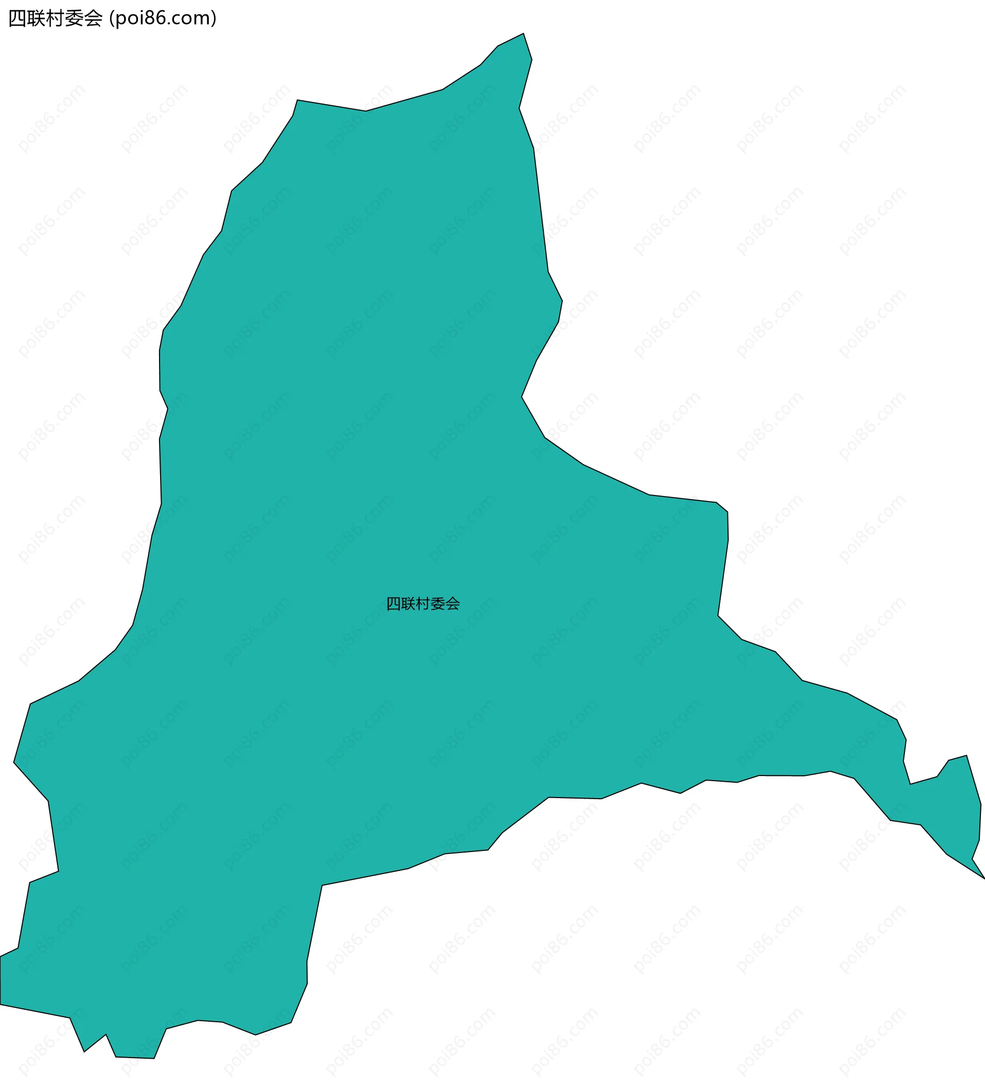 四联村委会边界地图