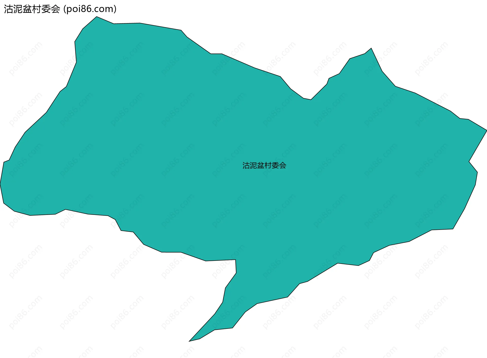 沽泥盆村委会边界地图
