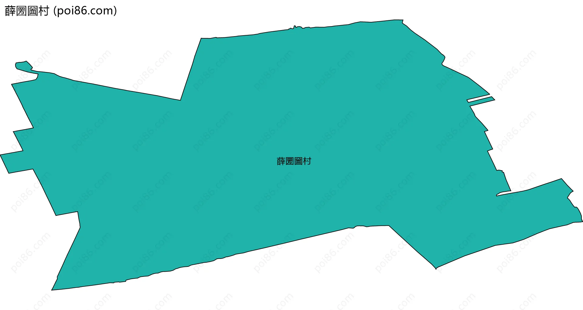 薛圐圙村边界地图