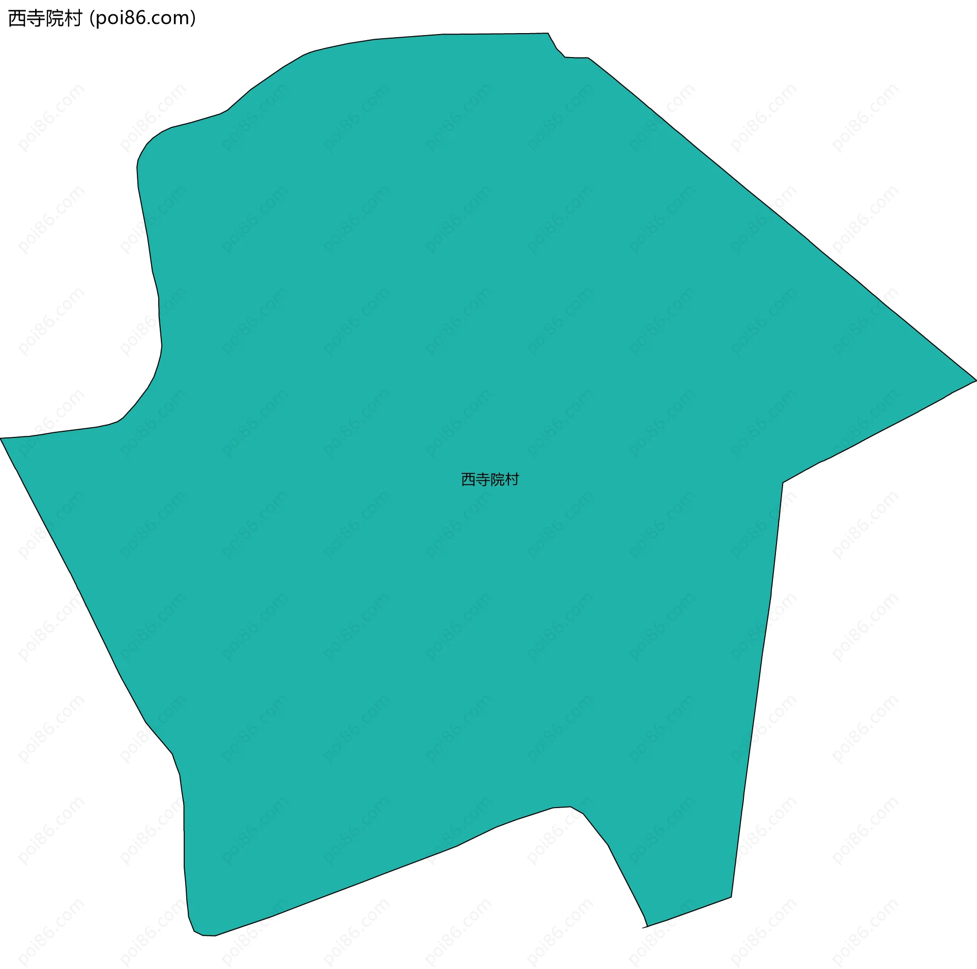 西寺院村边界地图