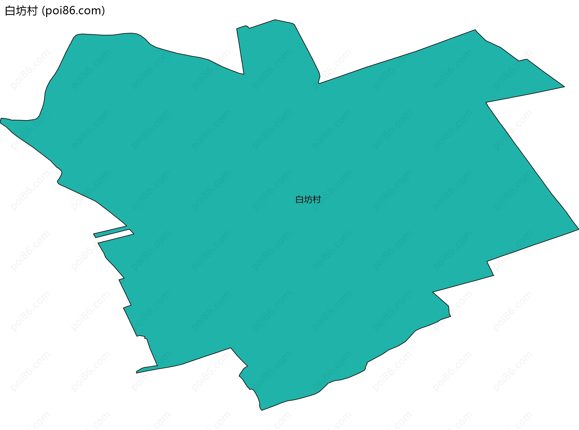 白坊村边界地图