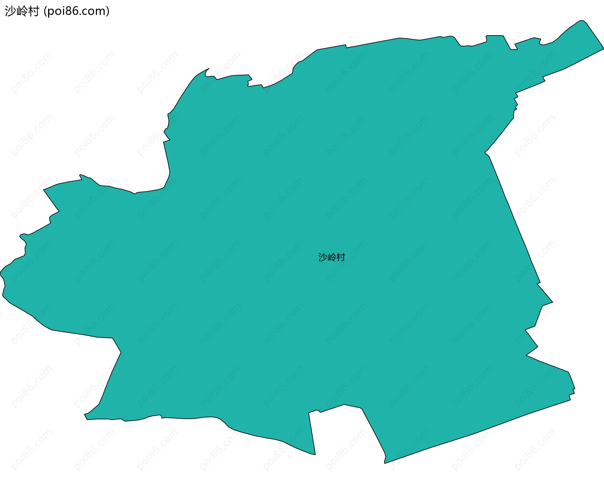 沙岭村边界地图