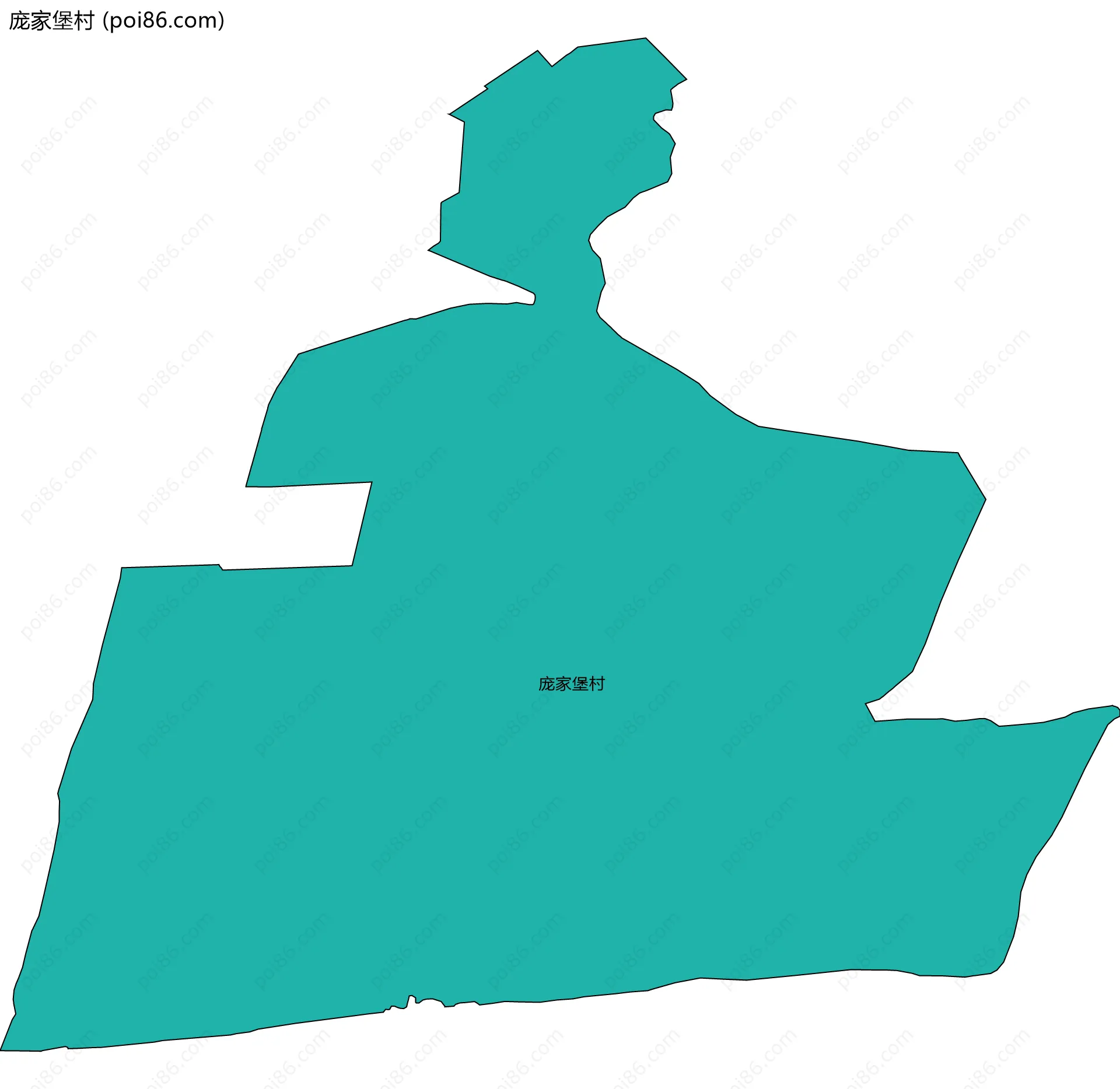 庞家堡村边界地图