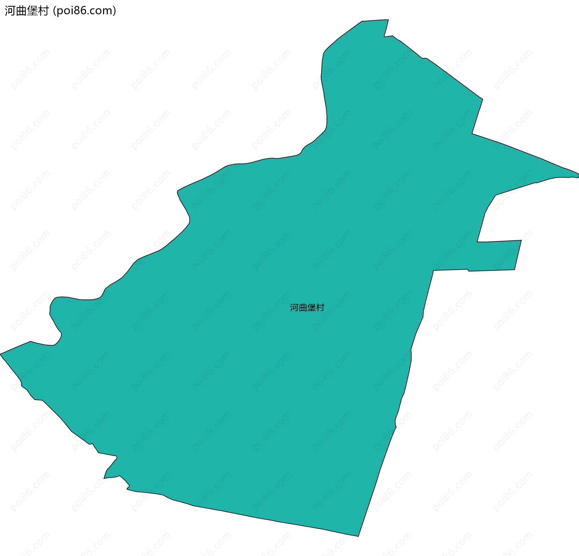河曲堡村边界地图