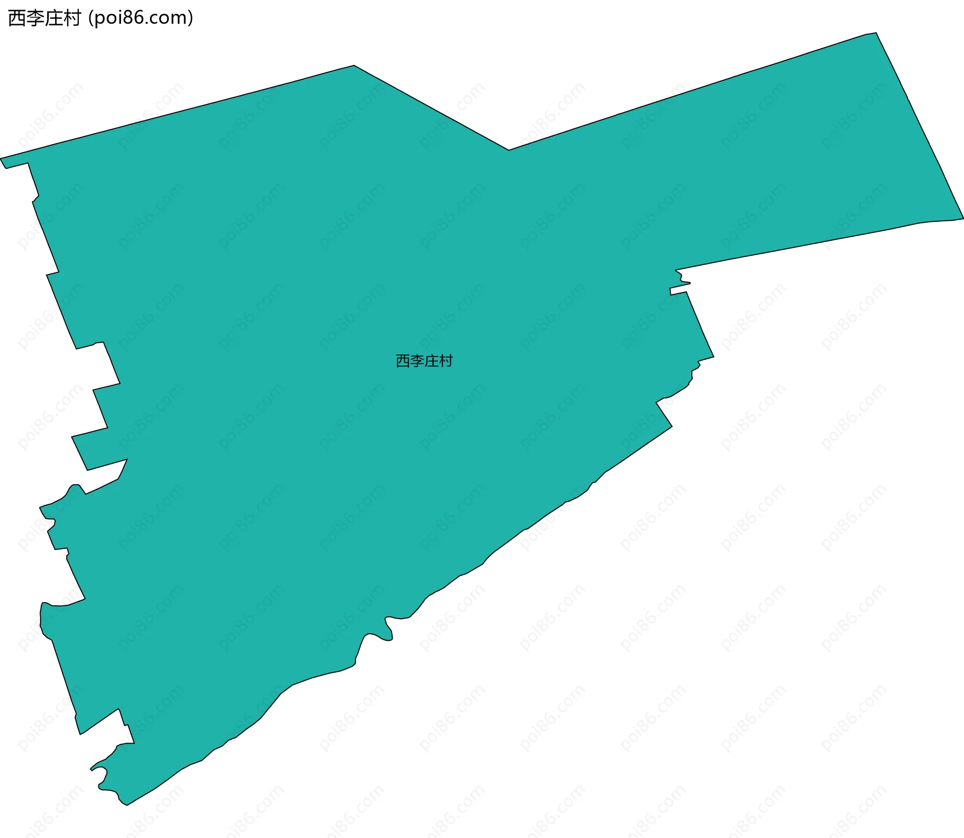 西李庄村边界地图
