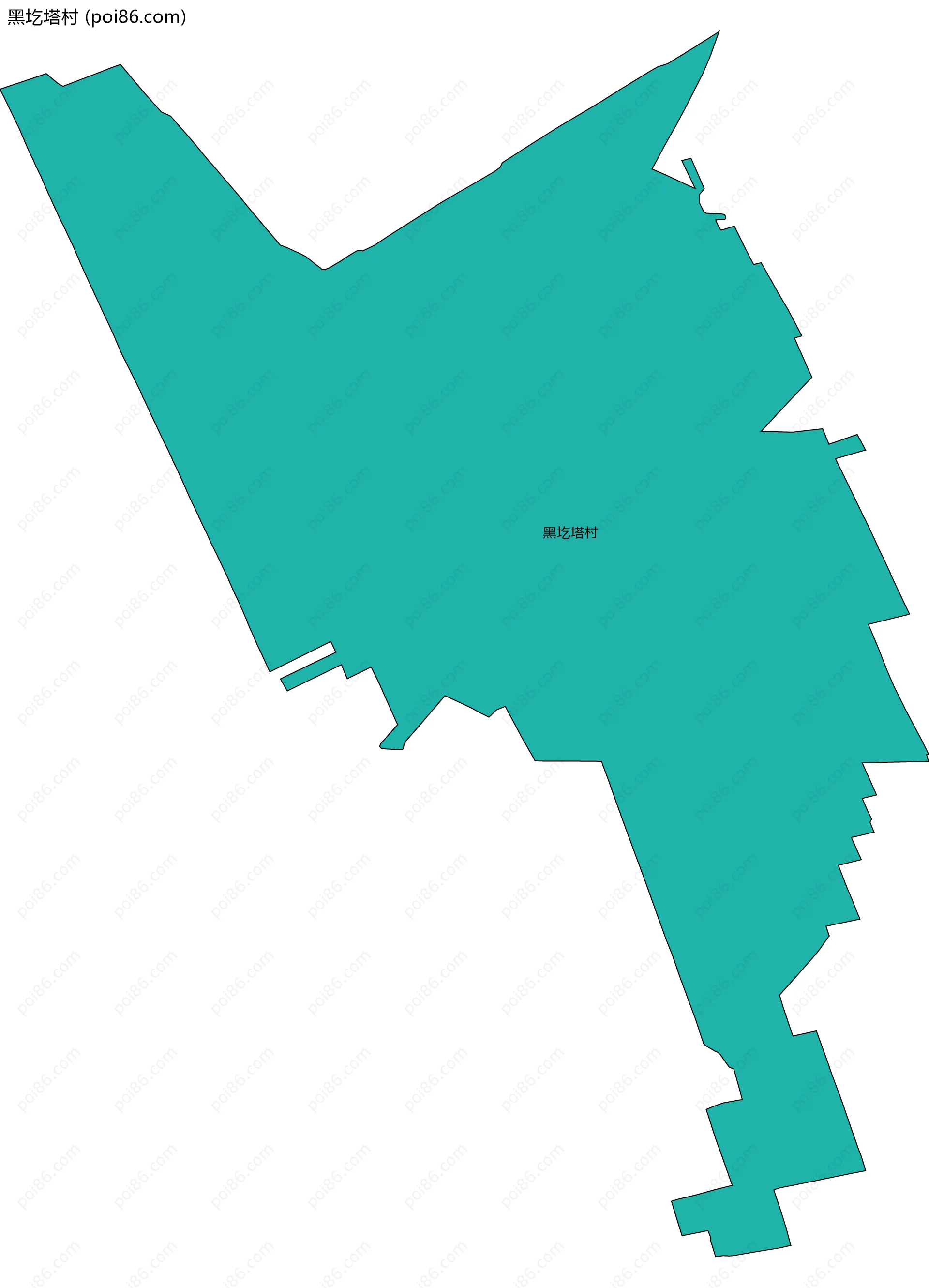 黑圪塔村边界地图