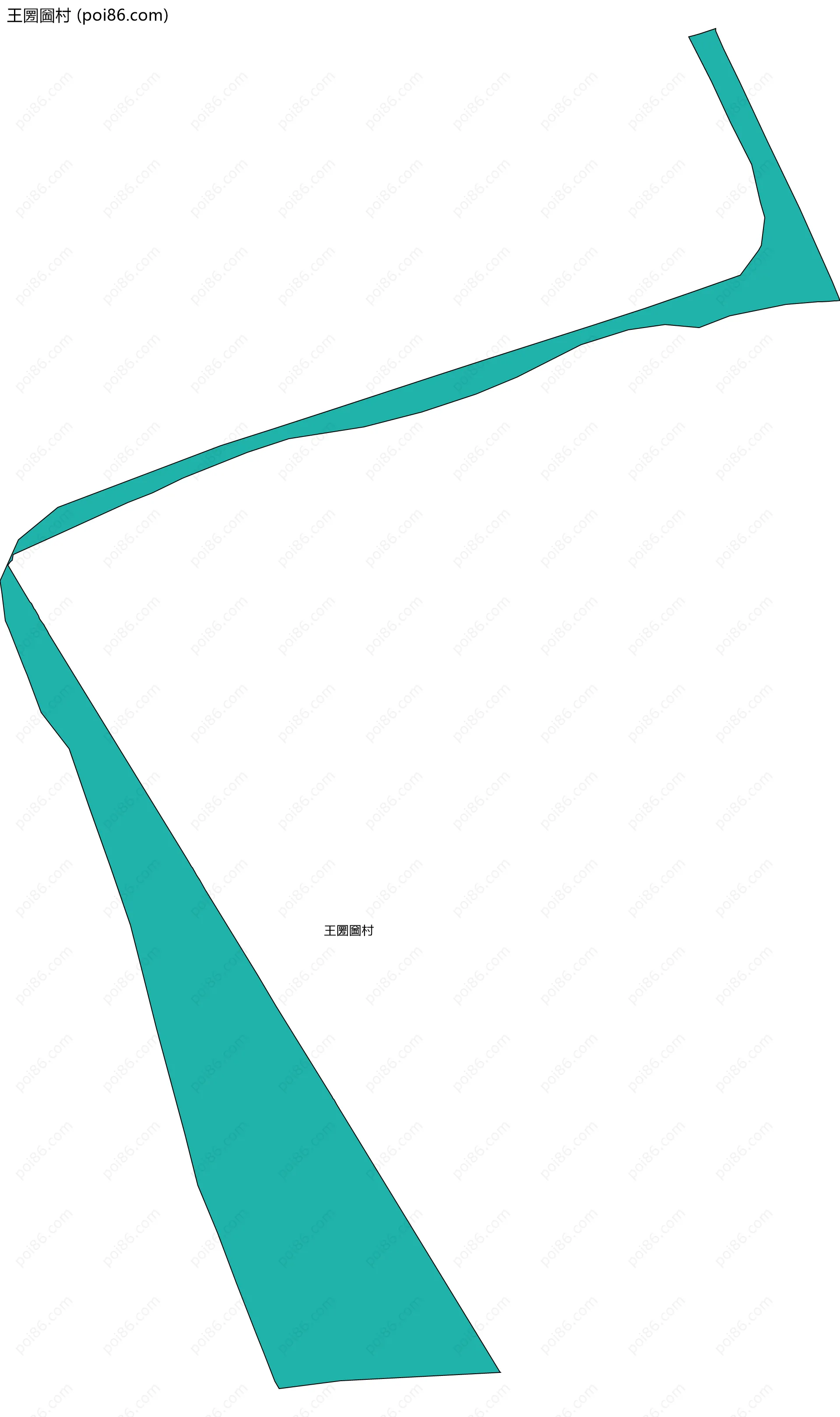 王圐圙村边界地图