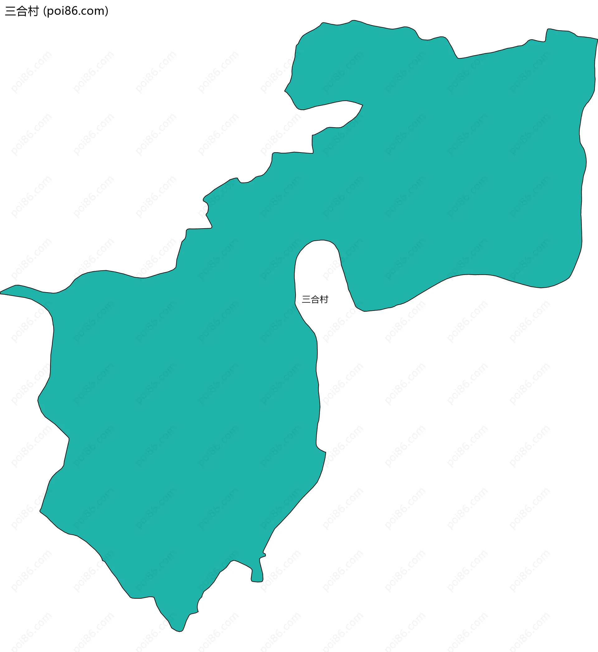 三合村边界地图