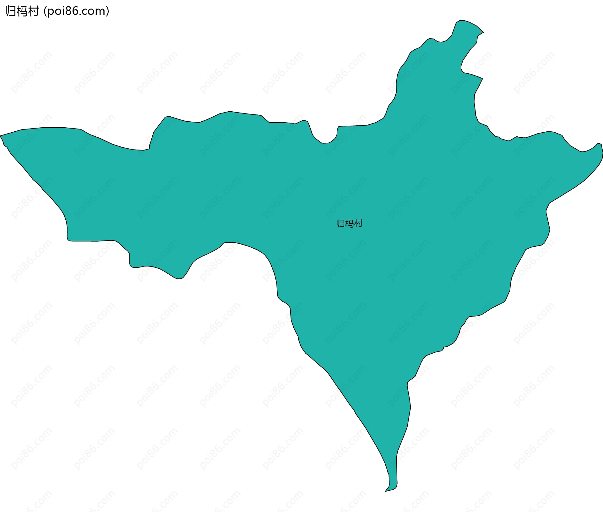 归杩村边界地图