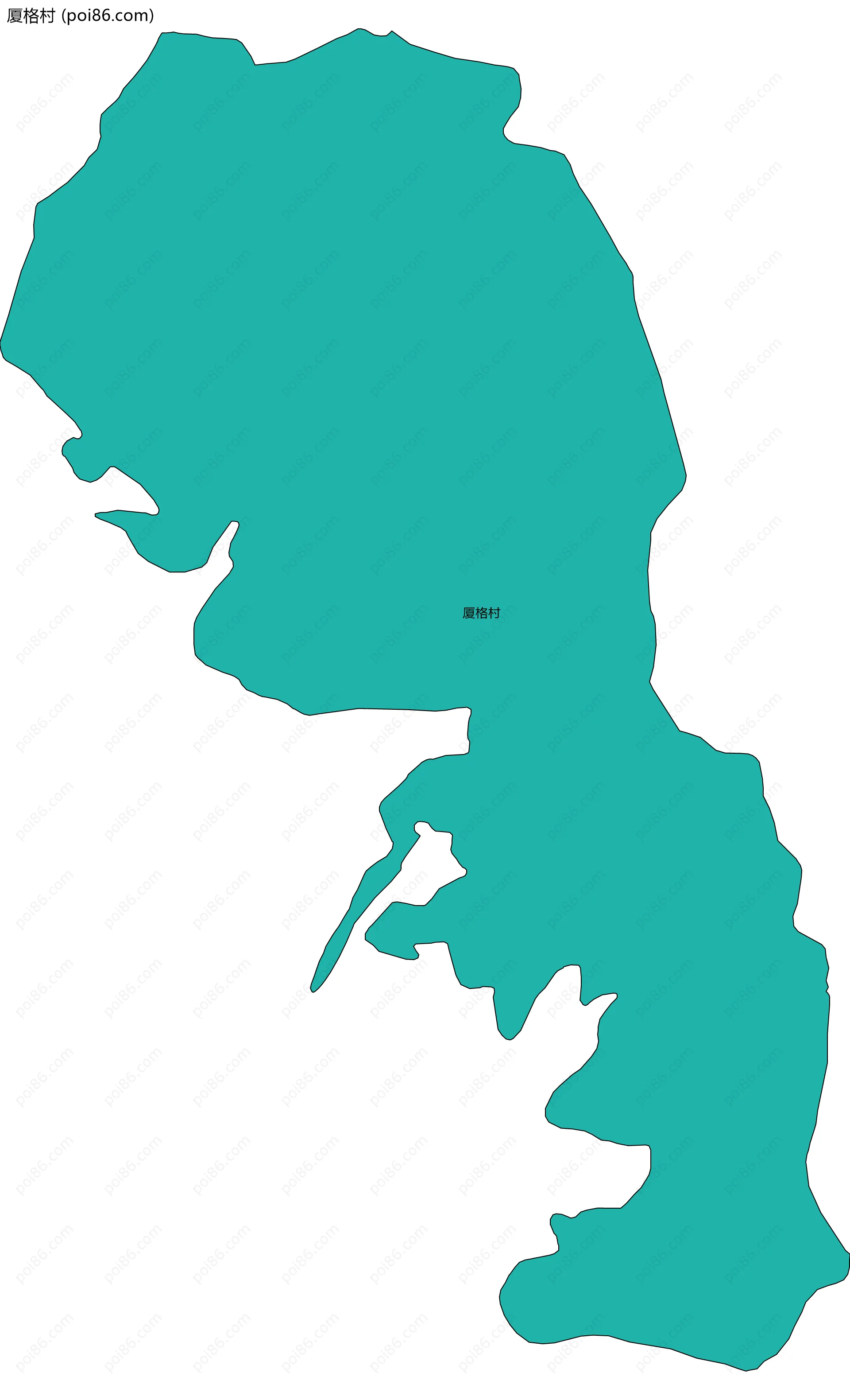 厦格村边界地图