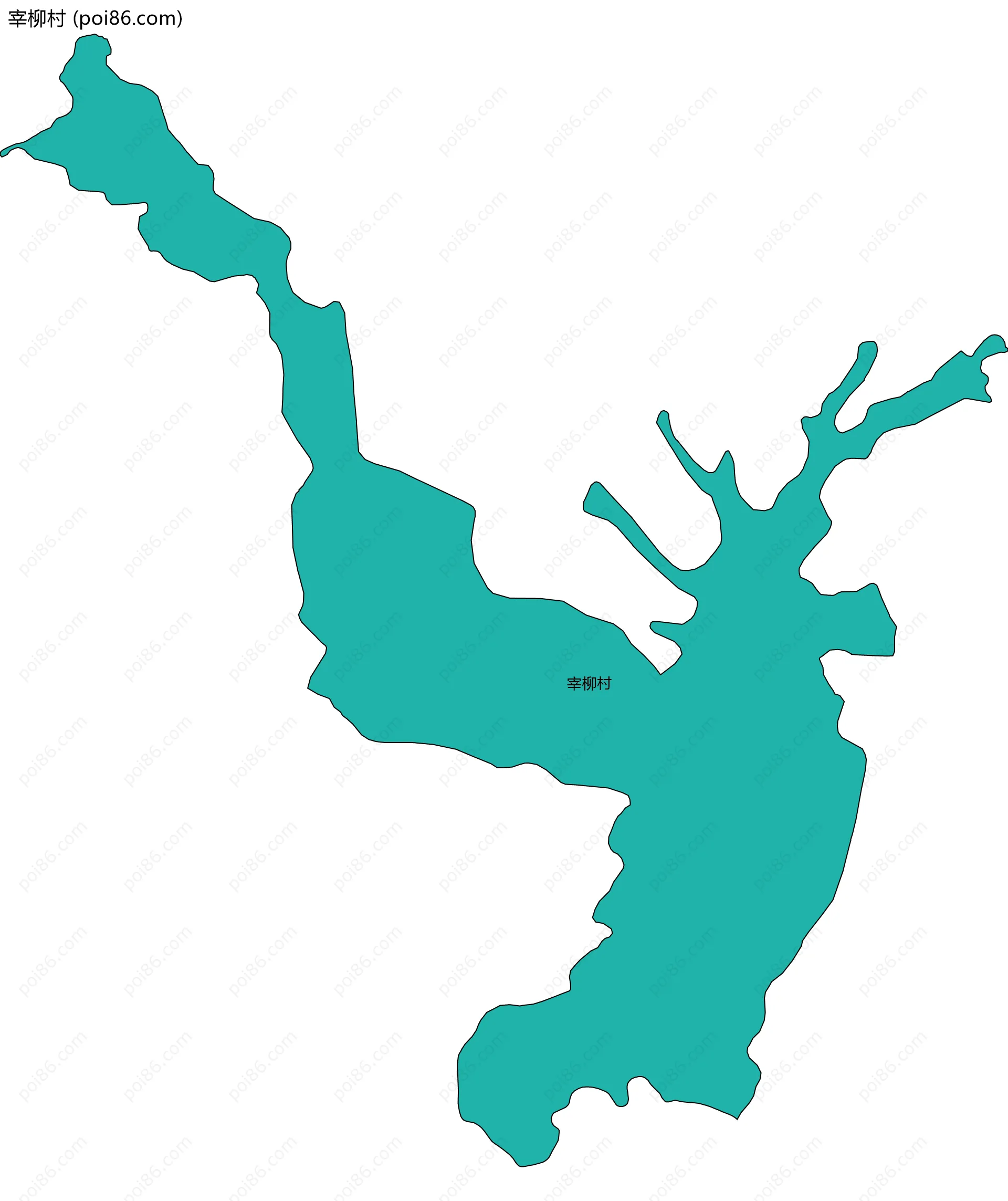 宰柳村边界地图