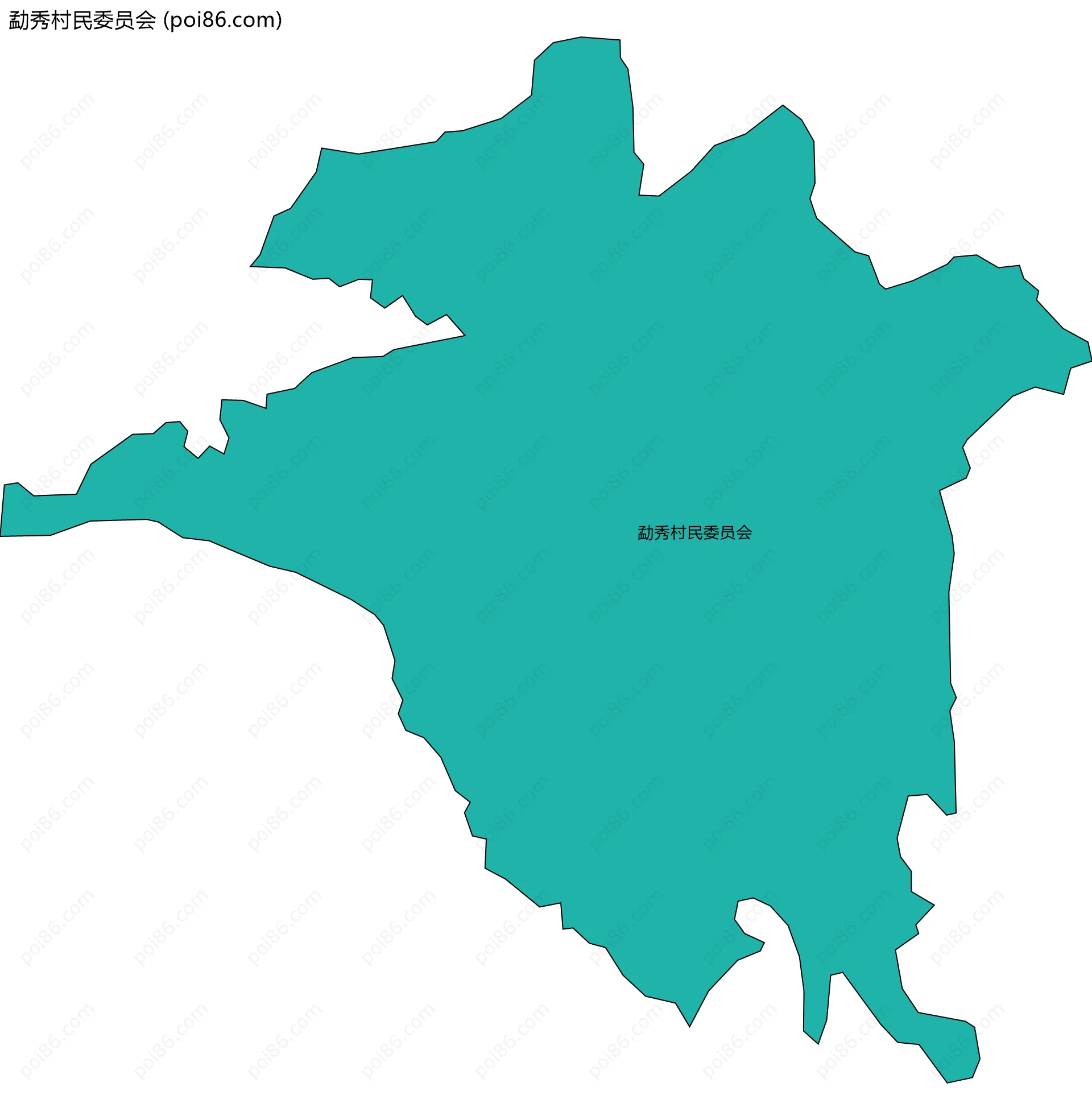 勐秀村民委员会边界地图